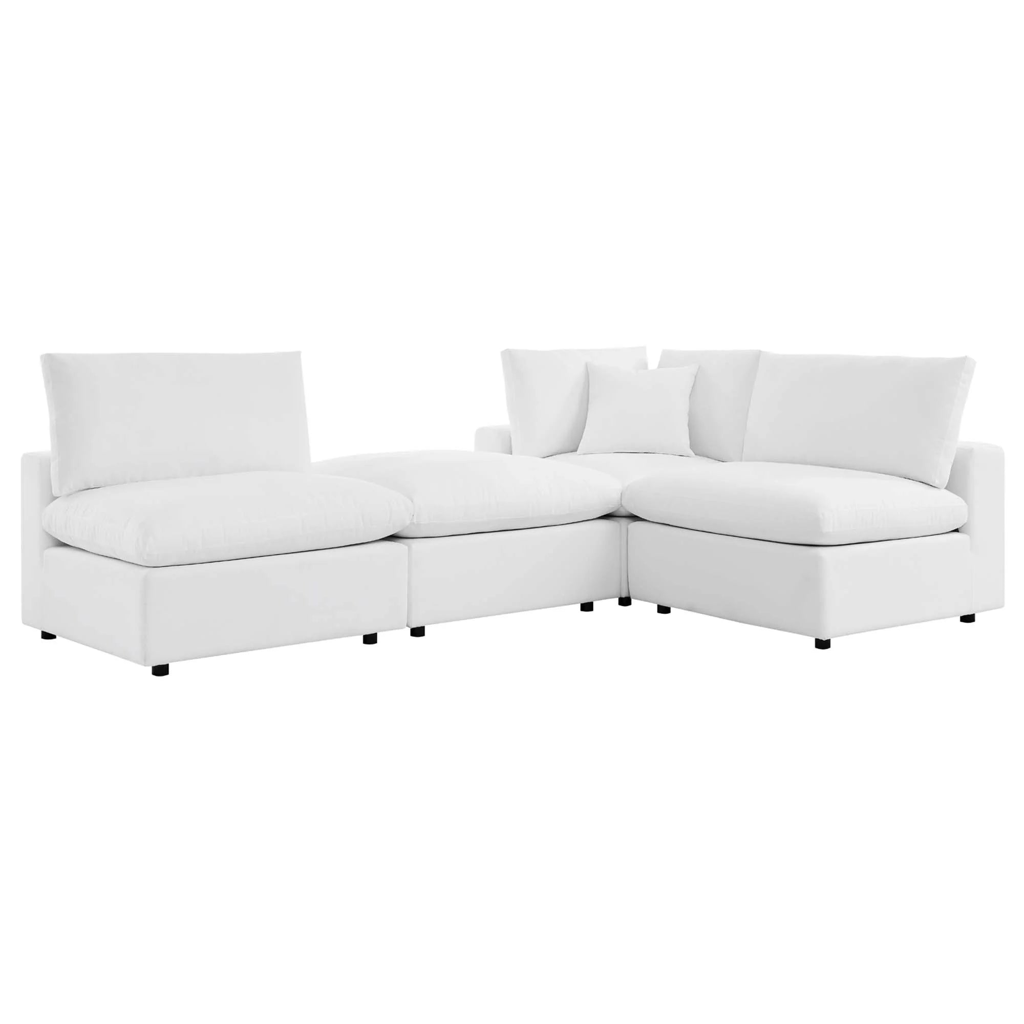Commix 4-Piece Sunbrella® Outdoor Patio Sectional Sofa in White