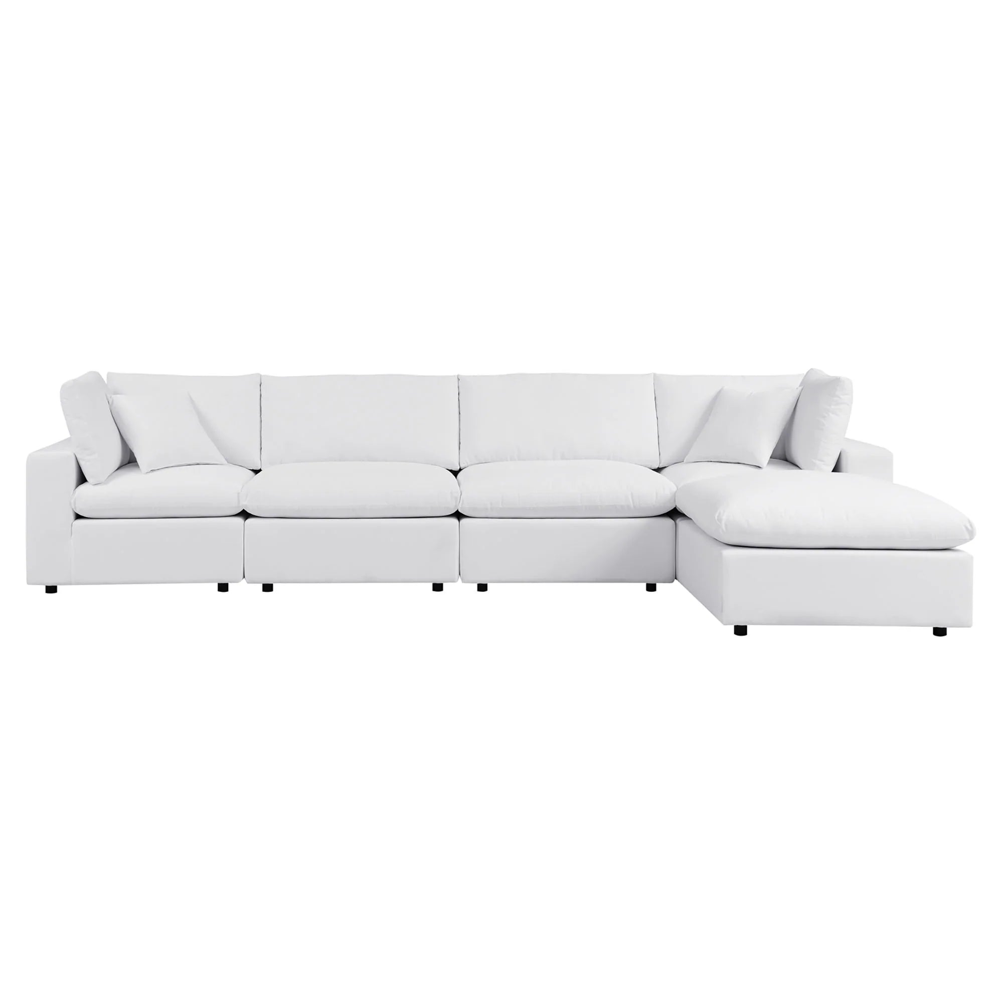 Commix 5-Piece Sunbrella® Outdoor Patio Sectional Sofa in White