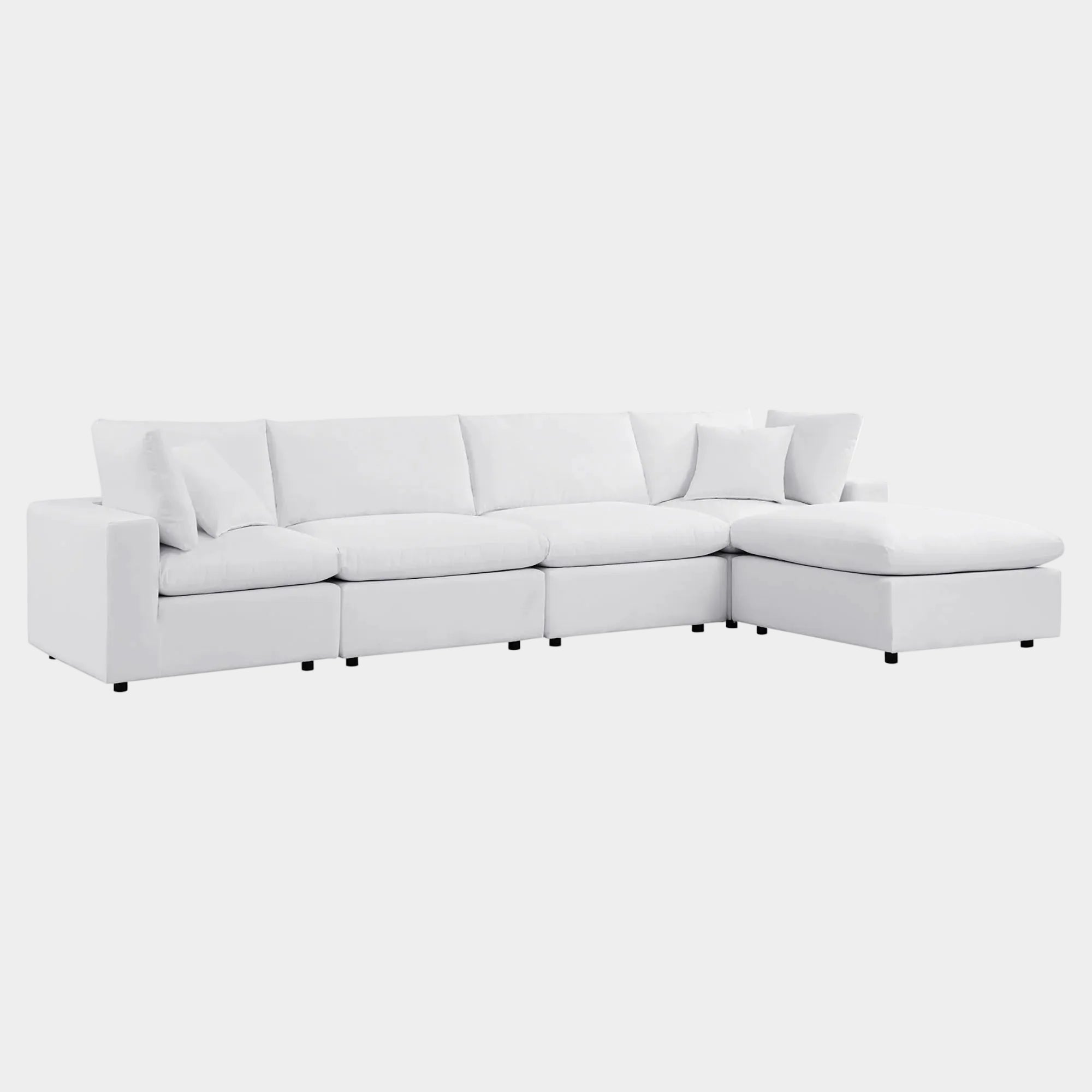 Commix 5-Piece Sunbrella® Outdoor Patio Sectional Sofa in White
