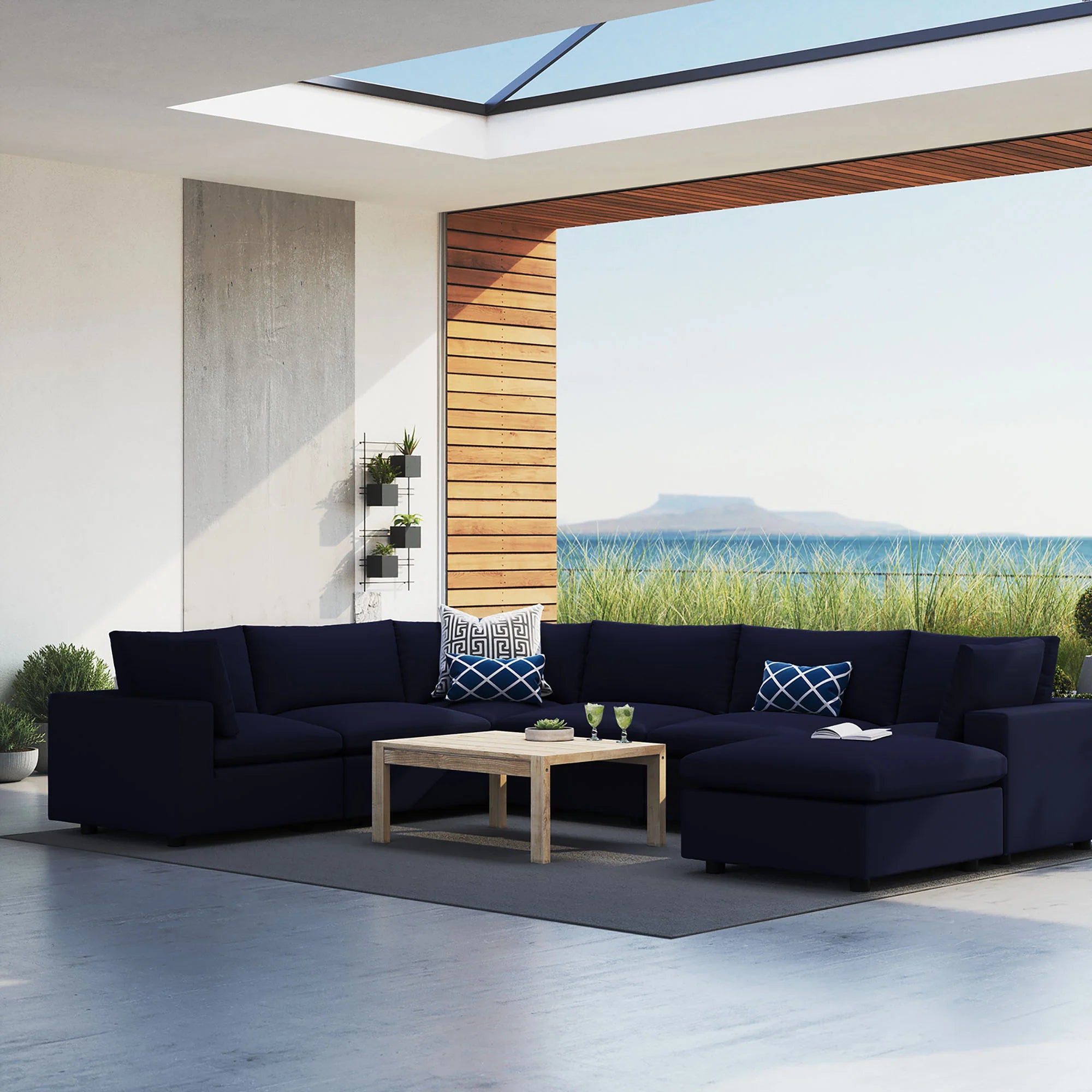 Commix 7-Piece Sunbrella® Outdoor Patio Sectional Sofa