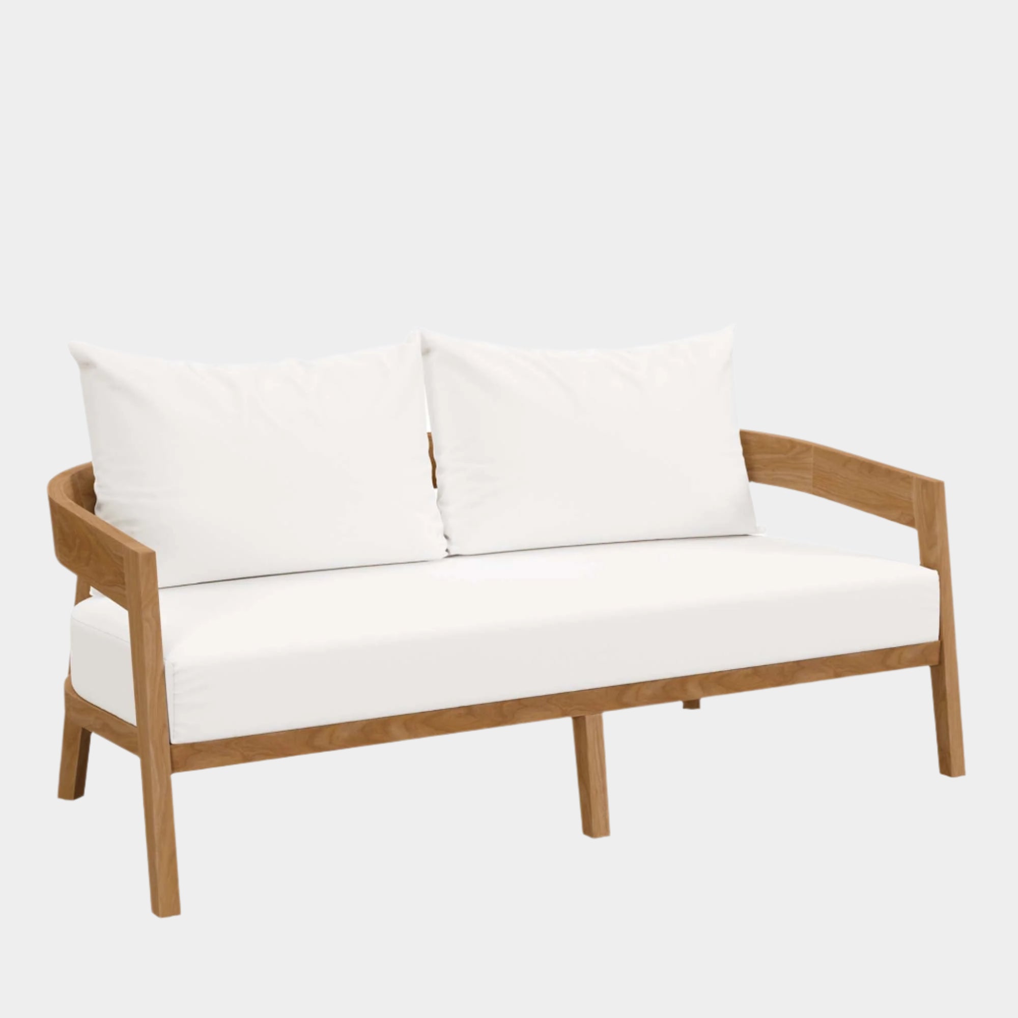 Brisbane Teak Wood Outdoor Patio Loveseat