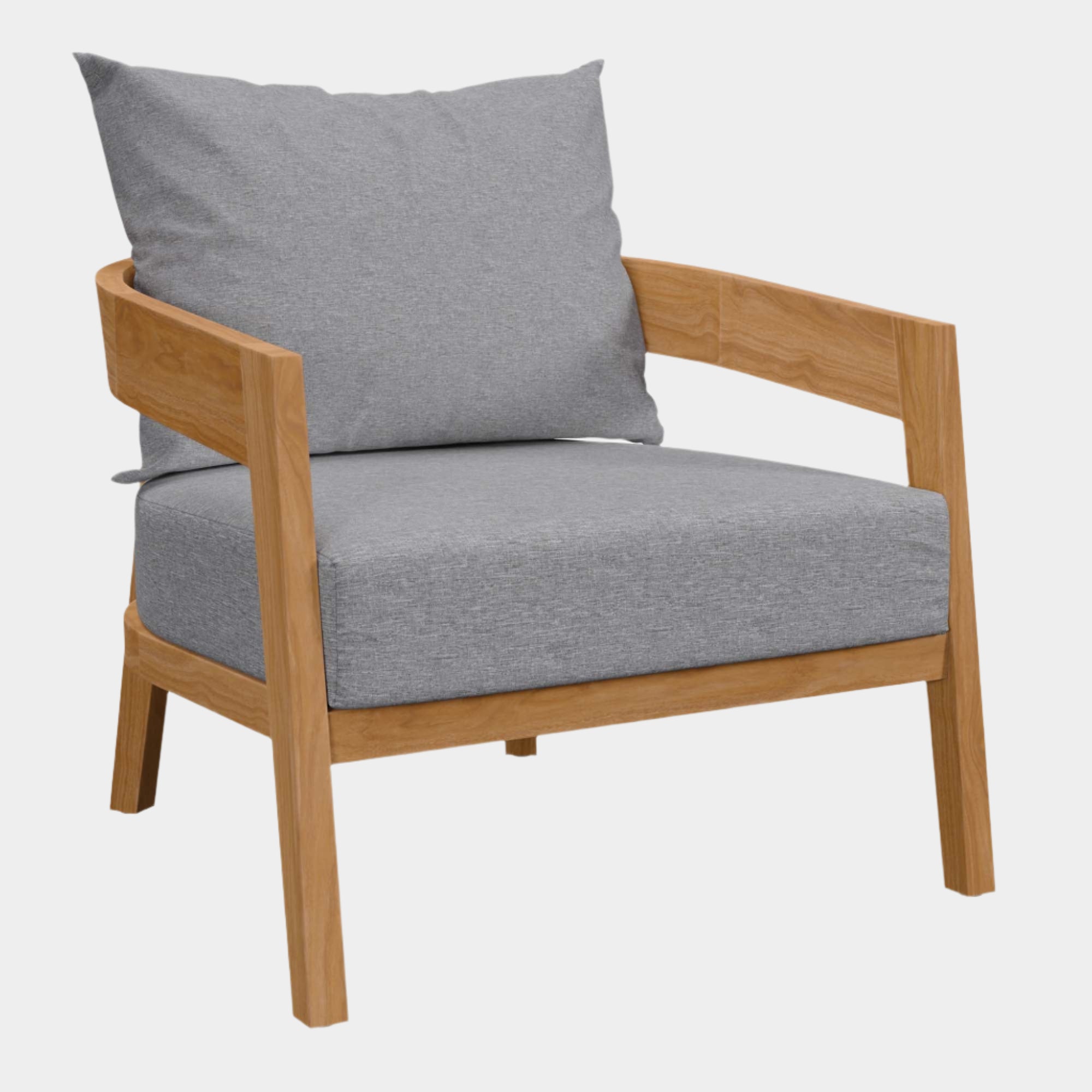 Fauteuil de terrasse extérieur en bois de teck Brisbane