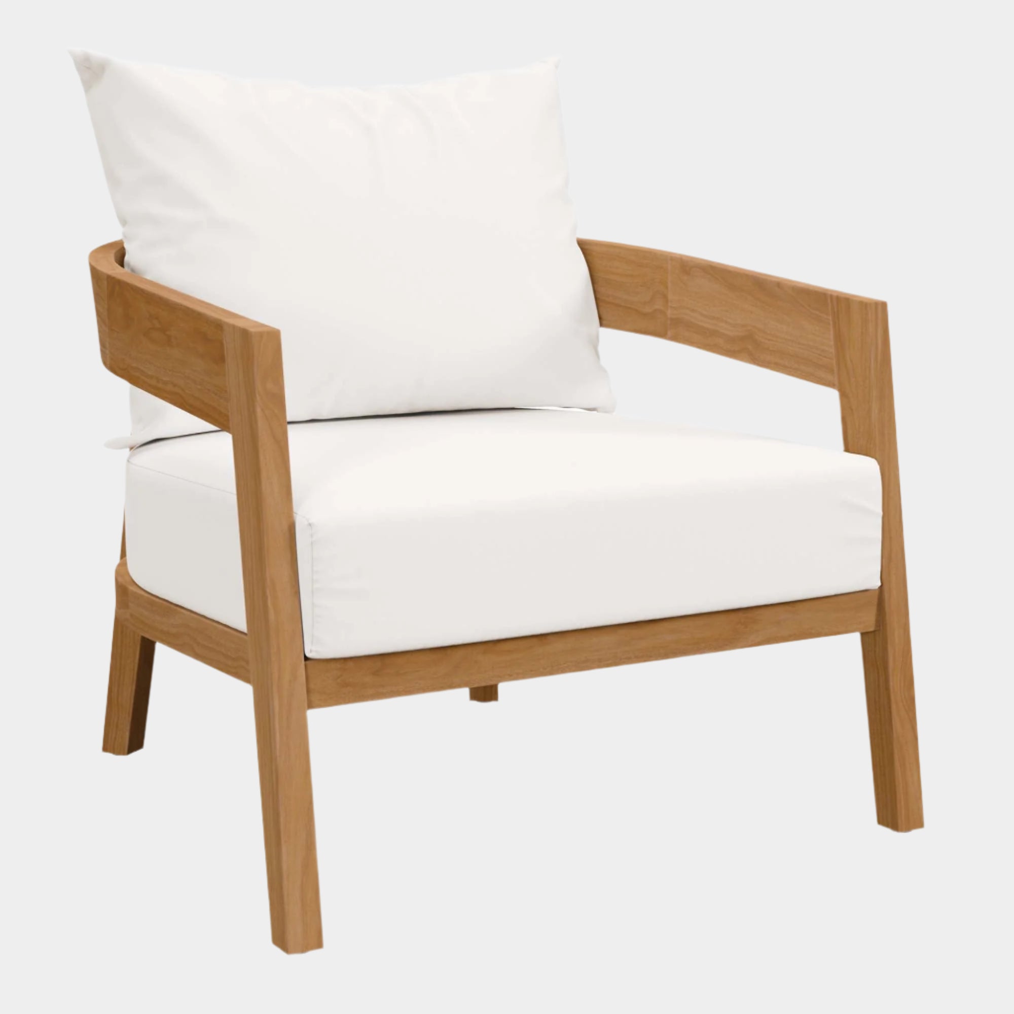 Fauteuil de terrasse extérieur en bois de teck Brisbane