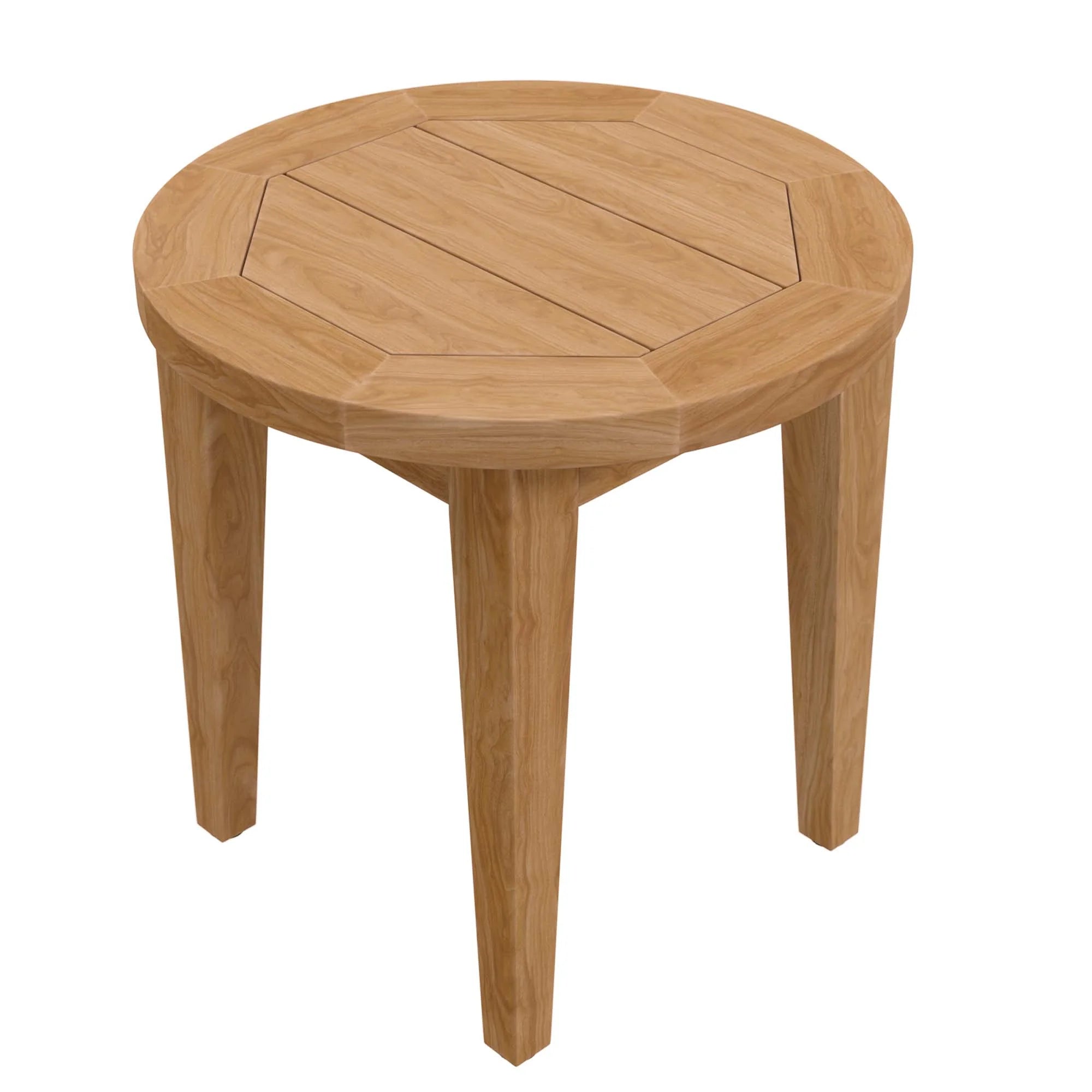 Table d'appoint d'extérieur en bois de teck Brisbane en couleur naturelle