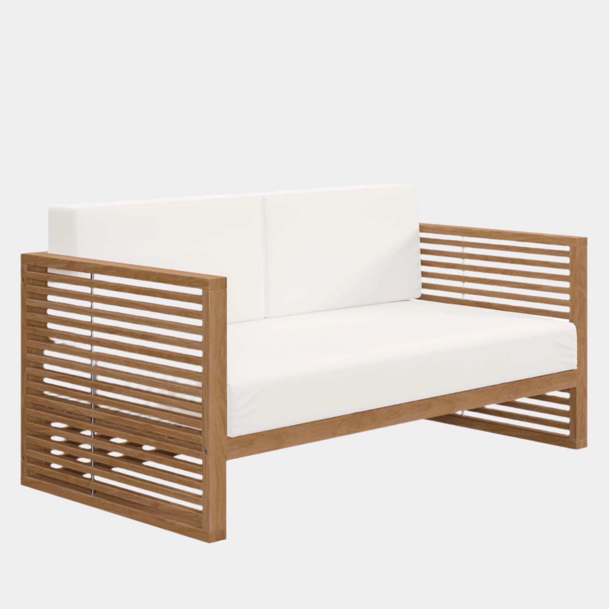 Carlsbad Teak Wood Outdoor Patio Loveseat