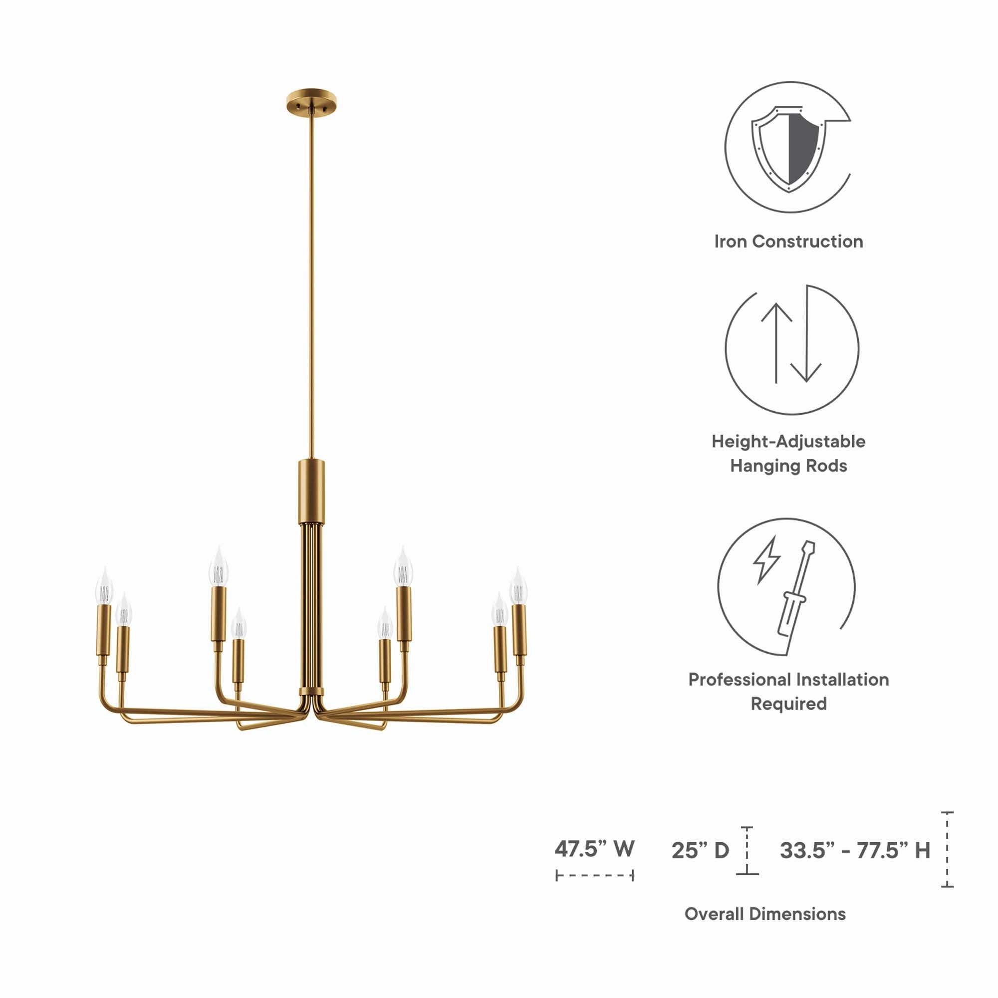 Lustre à 8 lumières Rekindle