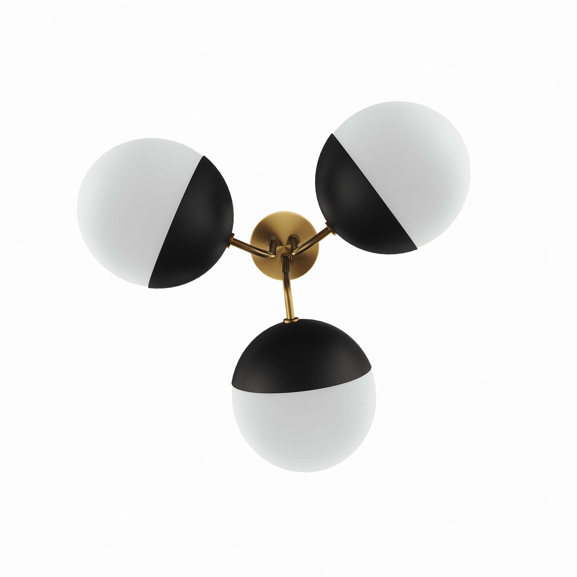 Plafonnier semi-encastré à 3 lampes Stellar
