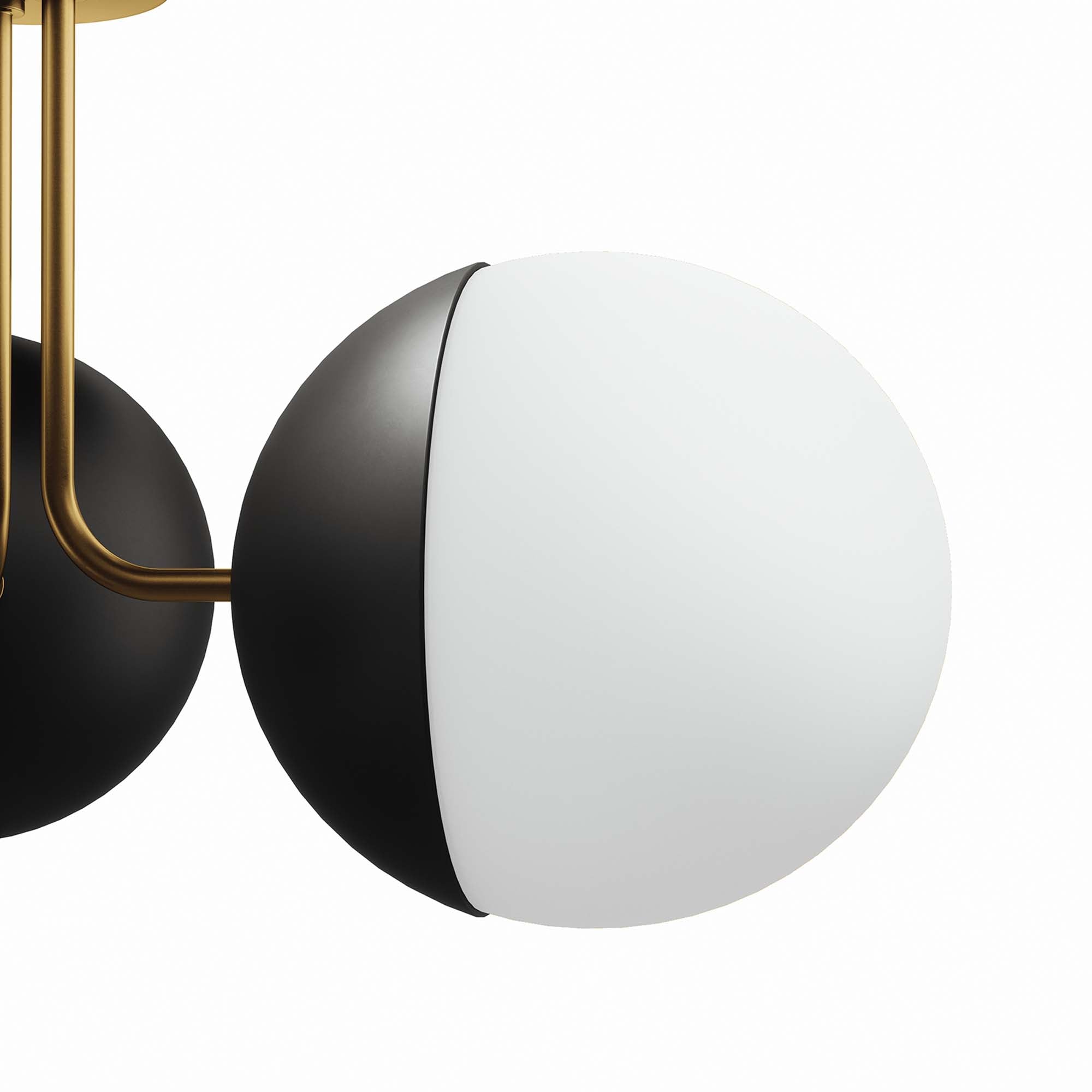 Plafonnier semi-encastré à 3 lampes Stellar