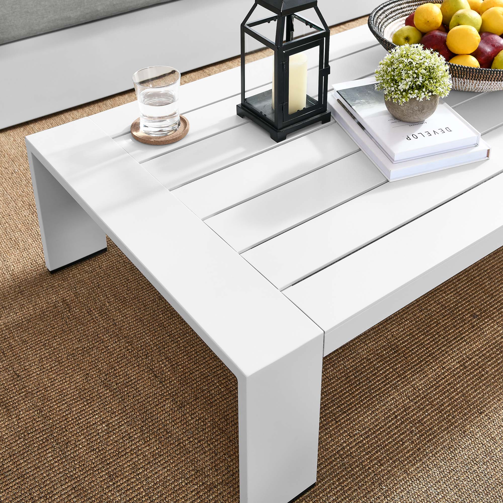 Table basse d'extérieur Tahoe en aluminium avec revêtement en poudre
