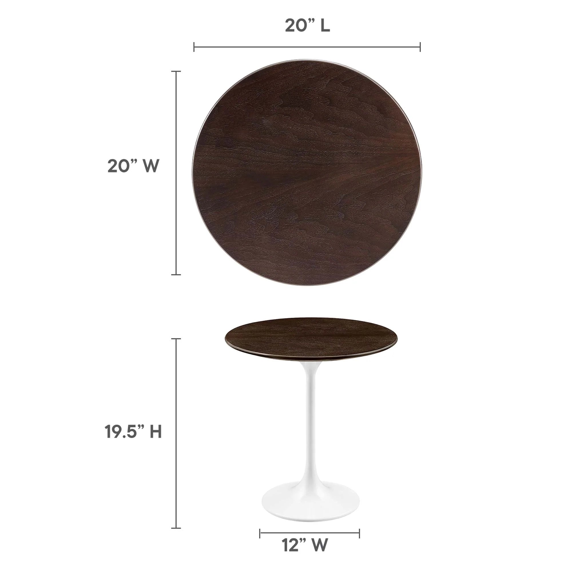 Lippa Round Wood Side Table