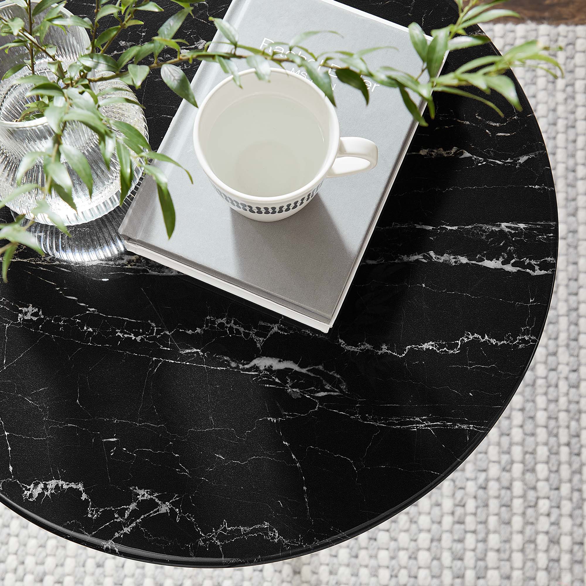 Lippa Round Artificial Marble Side Table