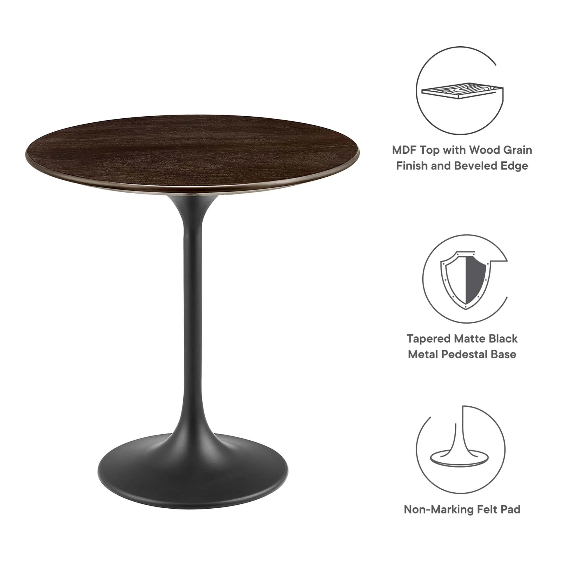 Lippa Round Wood Side Table