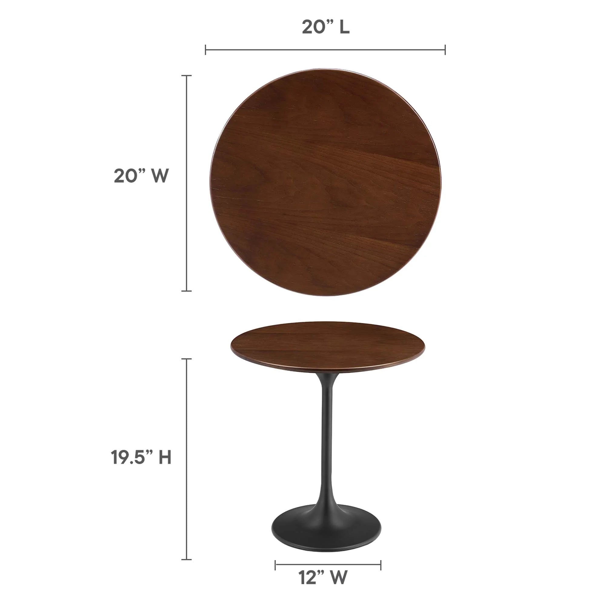 Lippa Round Wood Side Table