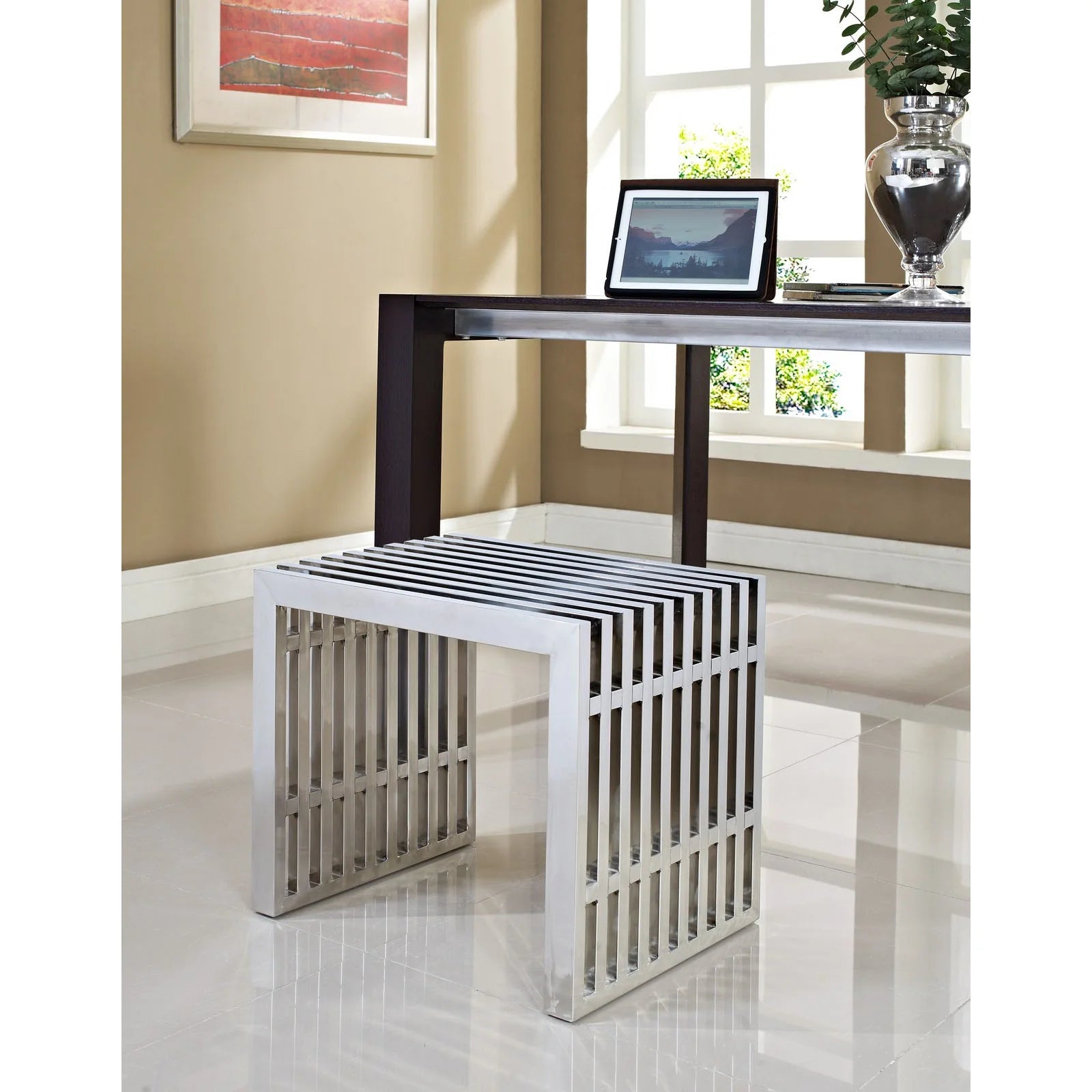 Gridiron Small Stainless-Steel Bench
