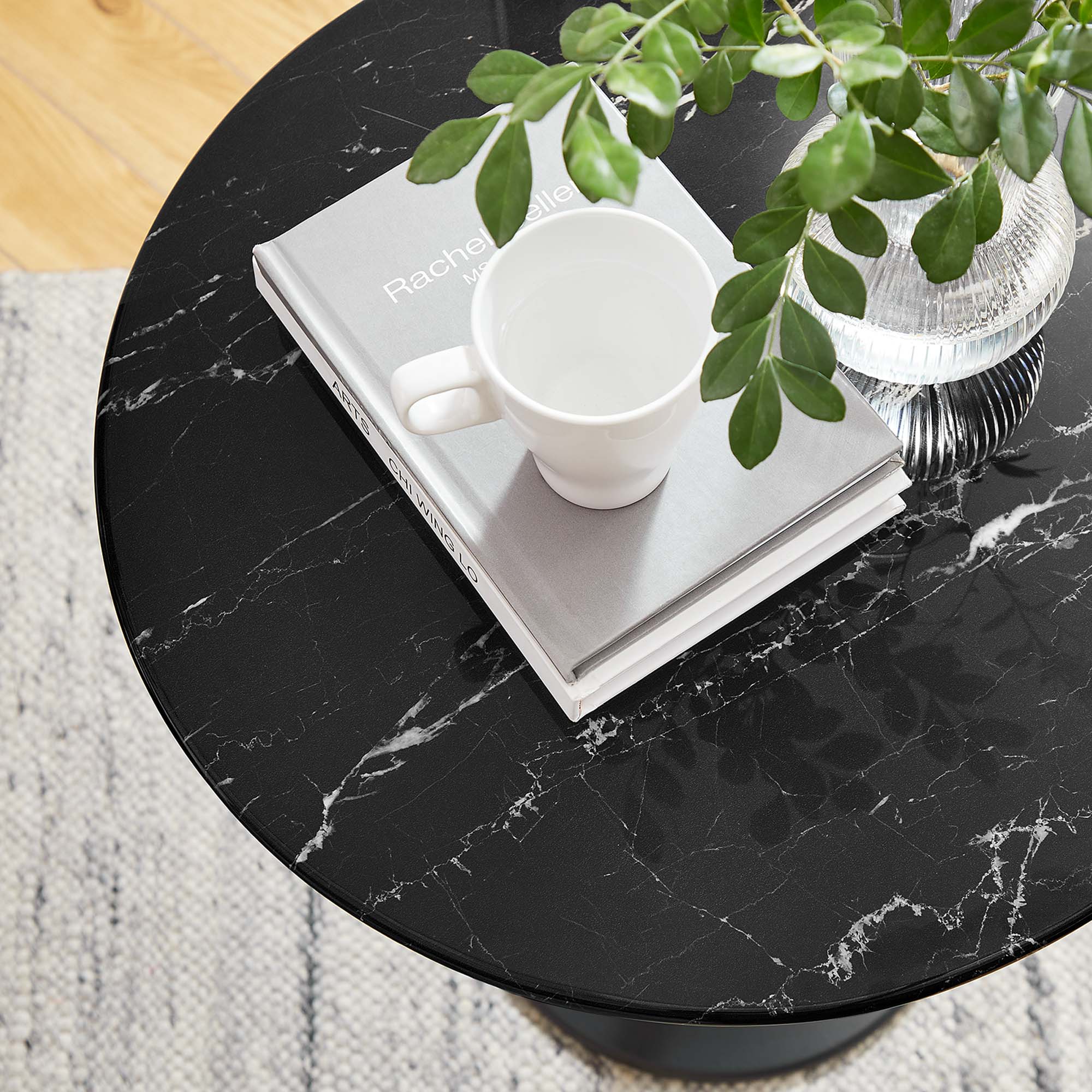 Lippa Round Artificial Marble Side Table