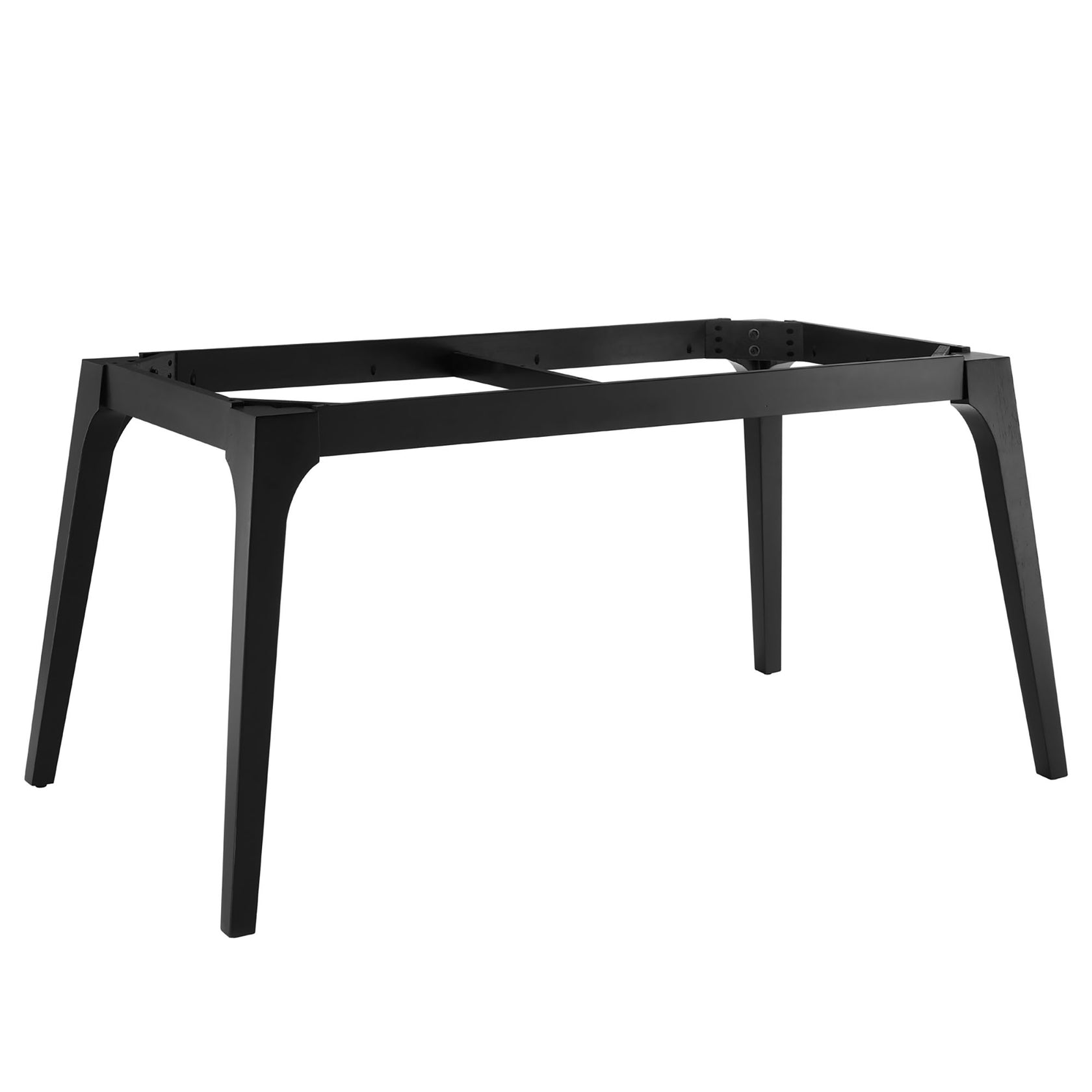 Table à manger rectangulaire en marbre artificiel Performance de 63 po de Juxtapose en noir et blanc