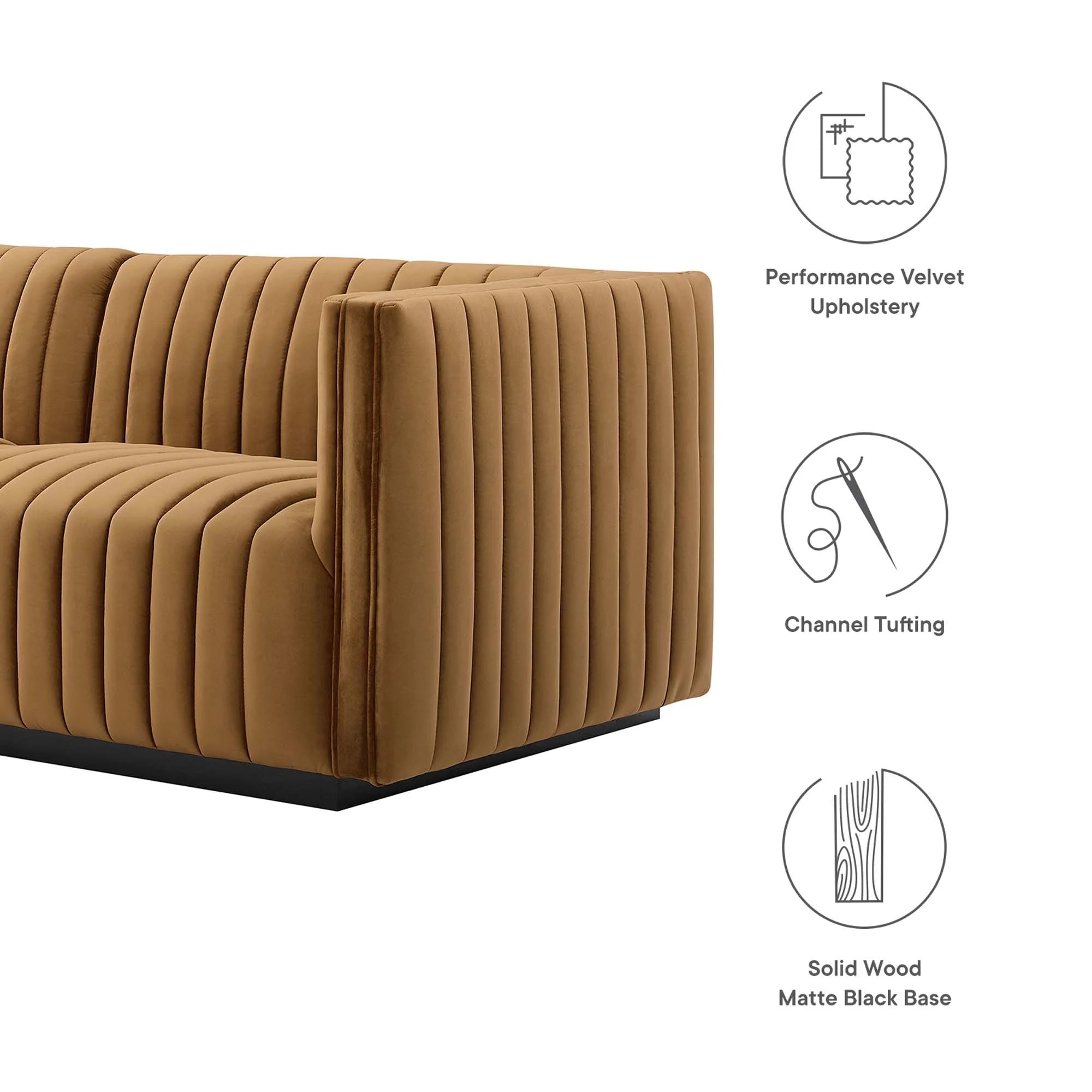 Chaise sans accoudoirs rembourrée en duvet Commix