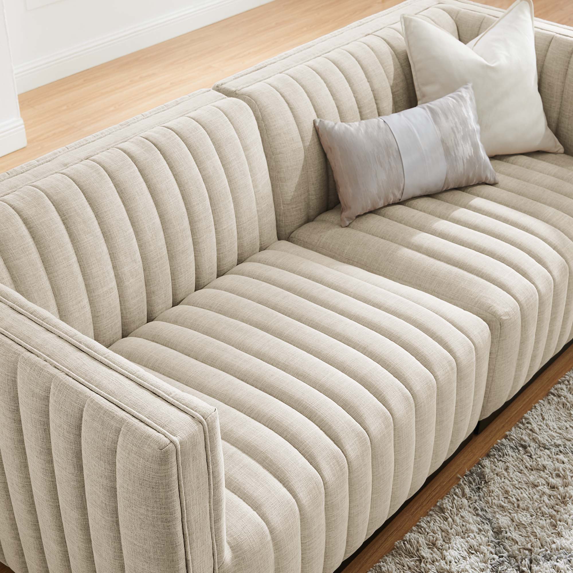 Chaise sans accoudoirs rembourrée en duvet Commix