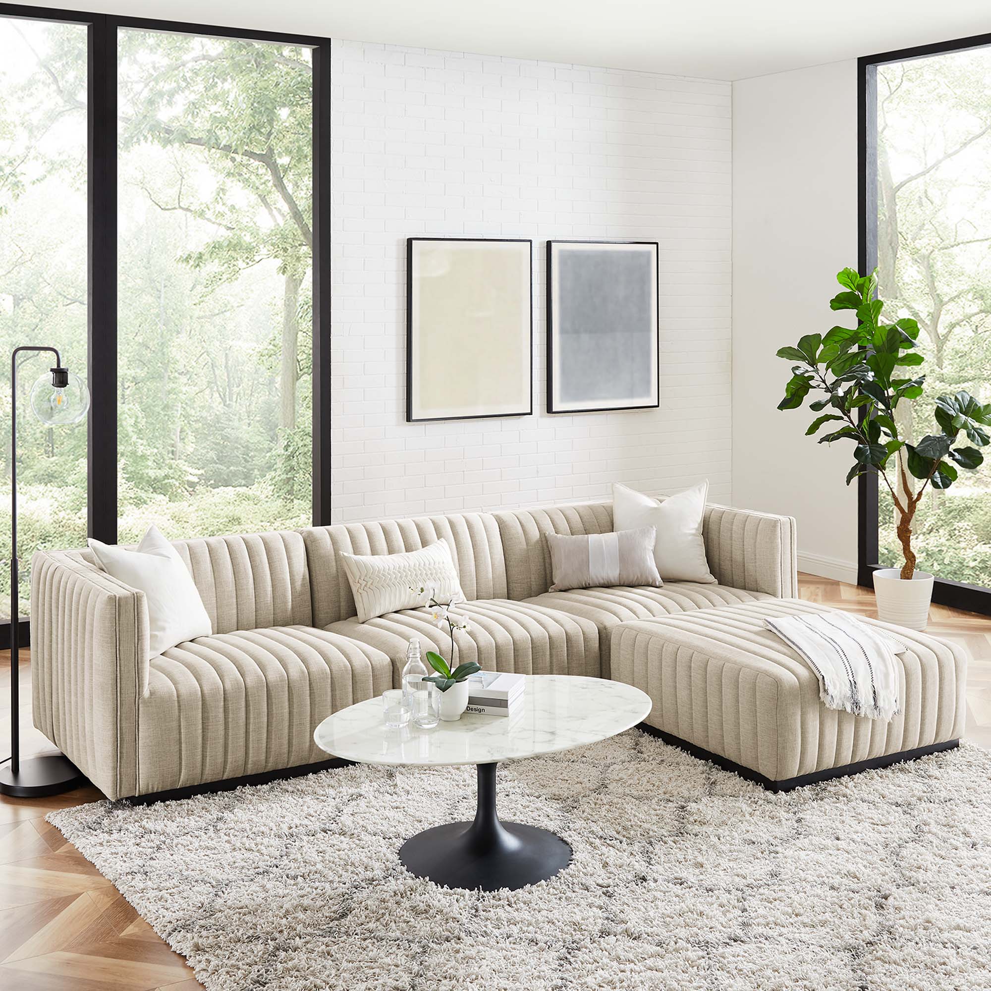 Chaise sans accoudoirs rembourrée en duvet Commix