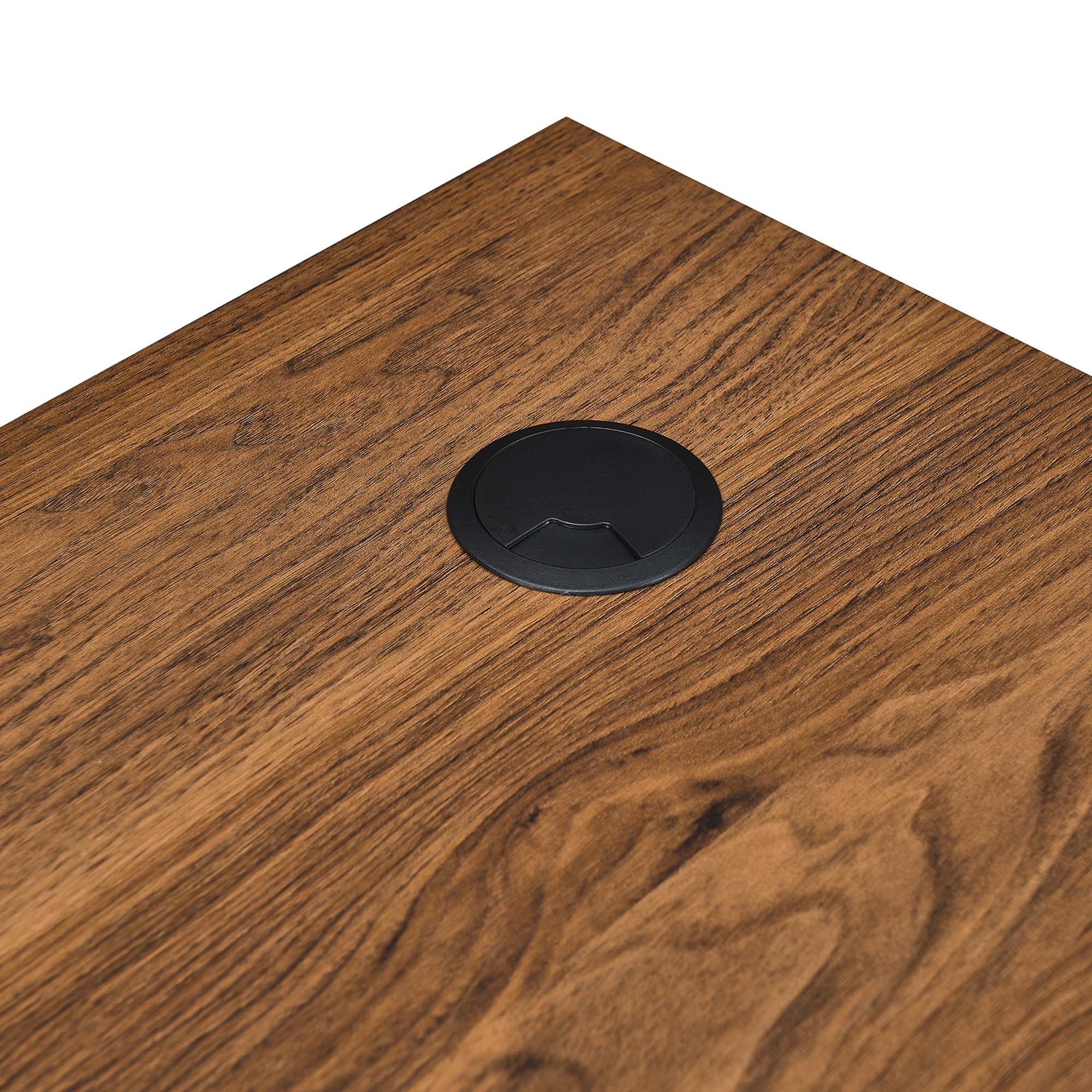 Envision Wood Desk and File Cabinet Set in Walnut White