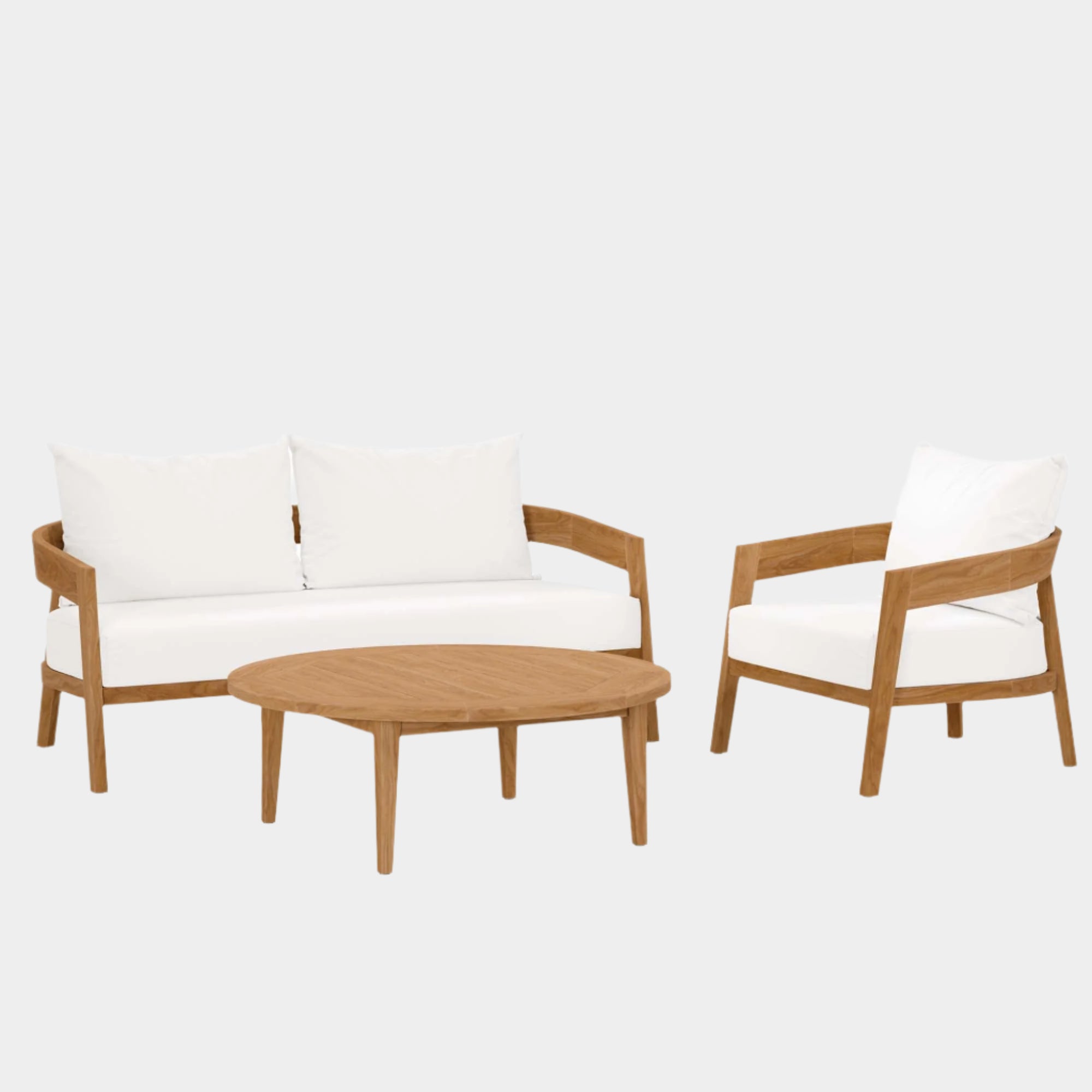 Brisbane 3-Piece Teak Wood Outdoor Patio Set