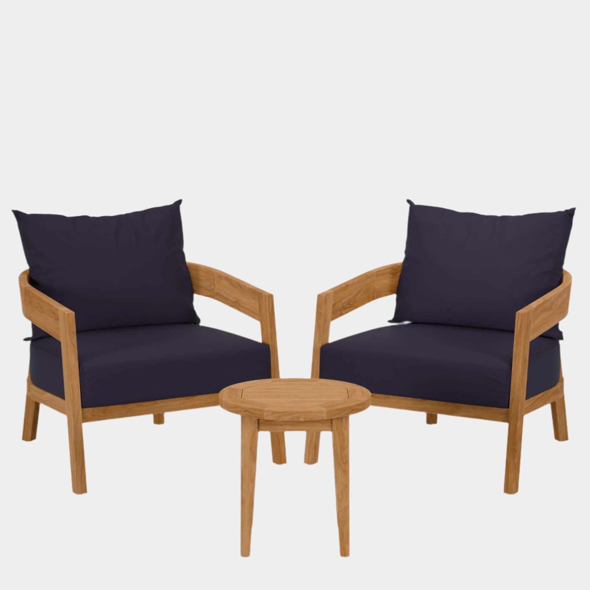Brisbane 3-Piece Teak Wood Outdoor Patio Set