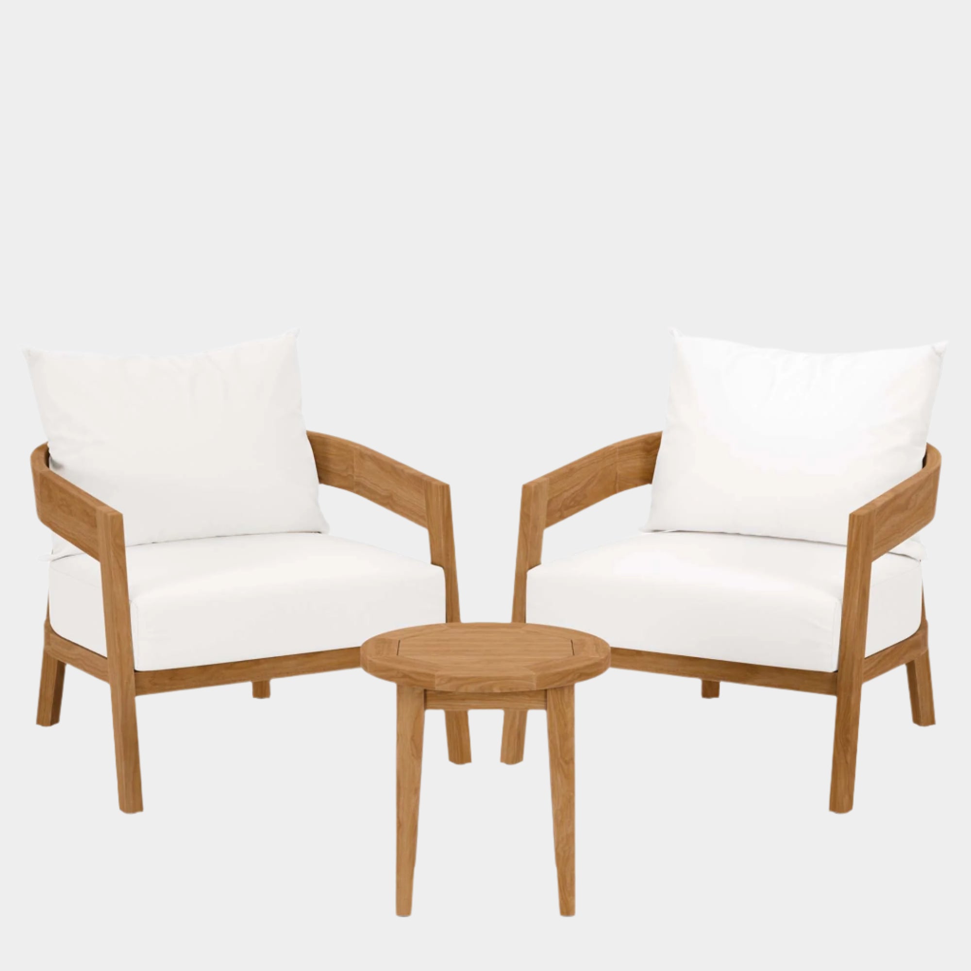 Brisbane 3-Piece Teak Wood Outdoor Patio Set