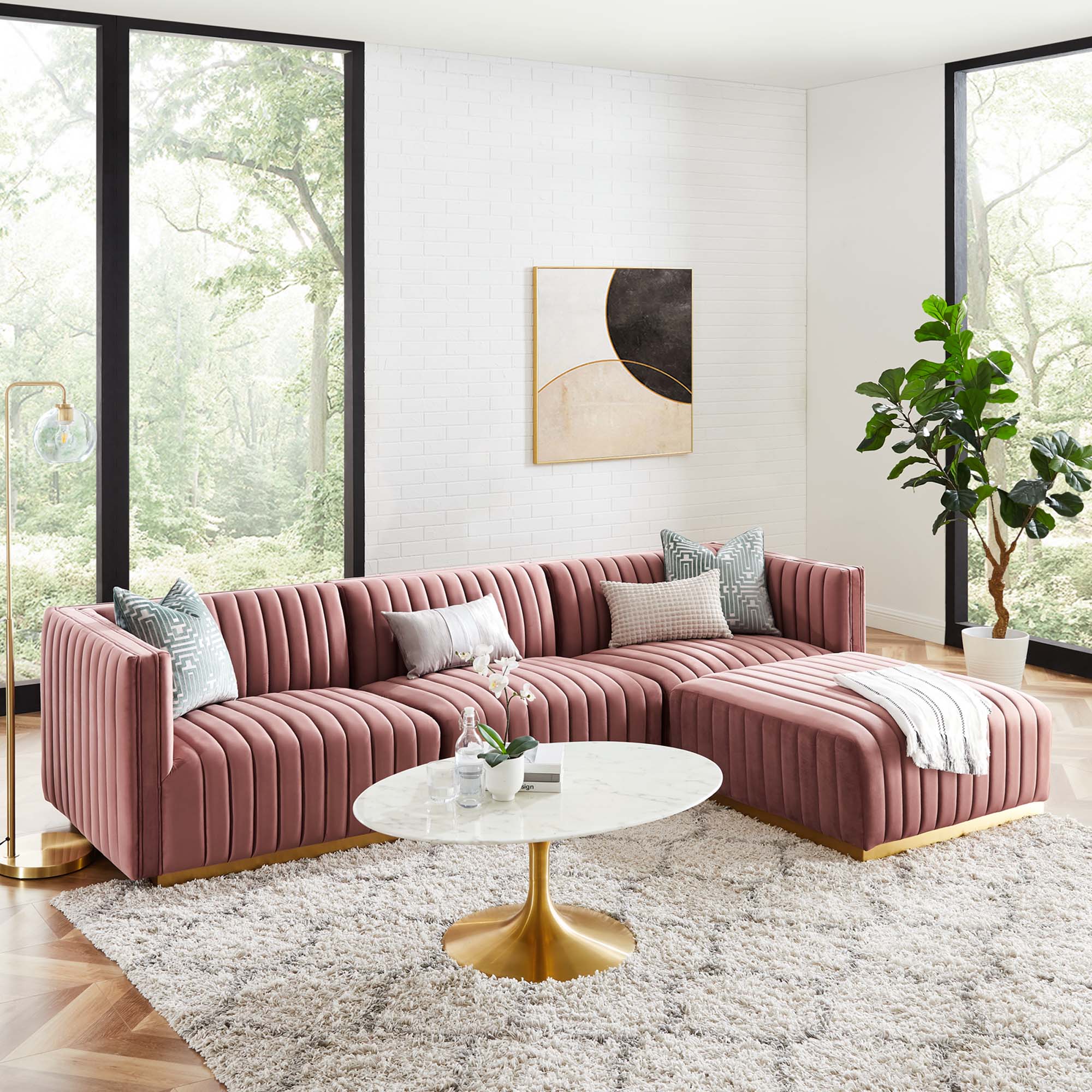 Chaise sans accoudoirs rembourrée en duvet Commix