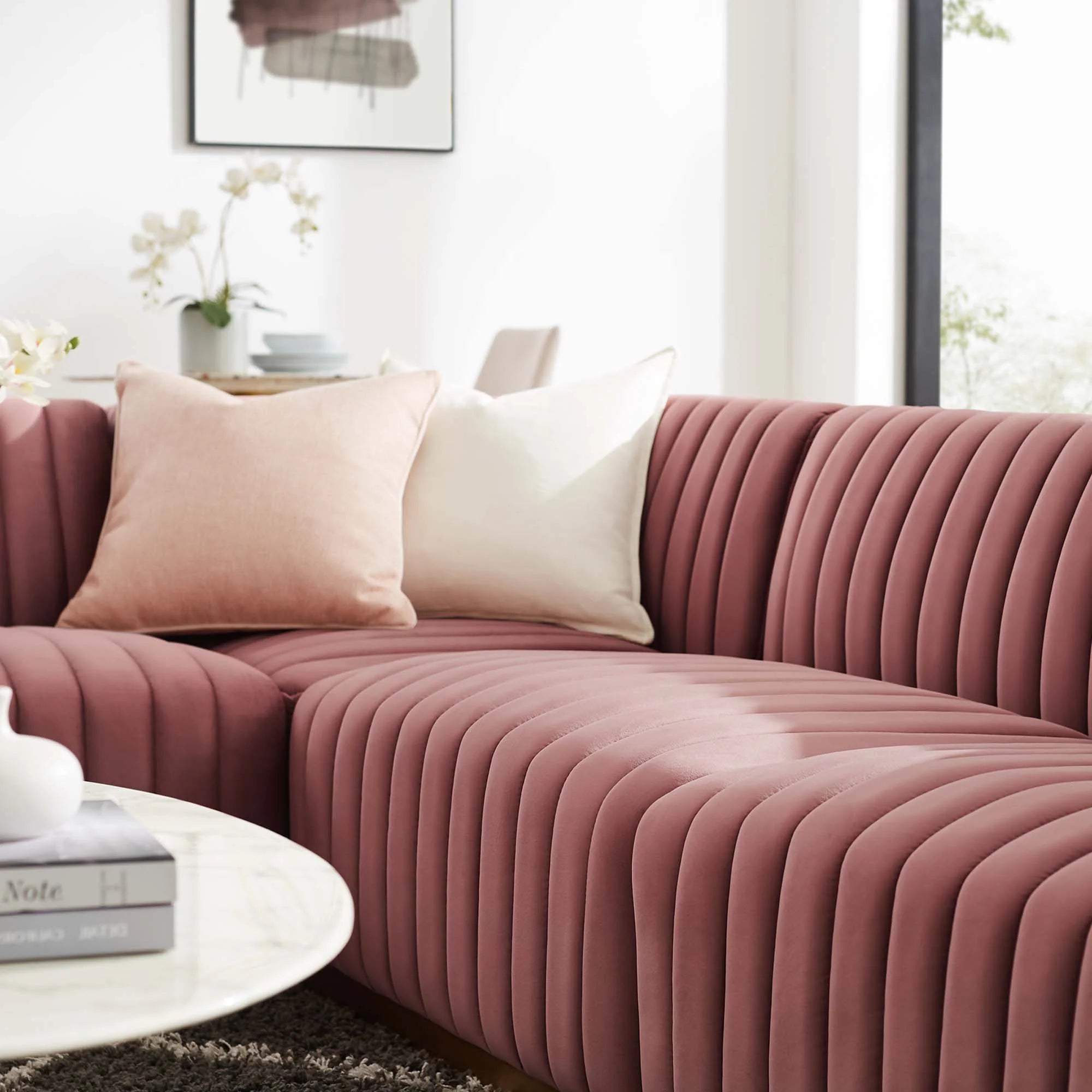 Chaise sans accoudoirs rembourrée en duvet Commix