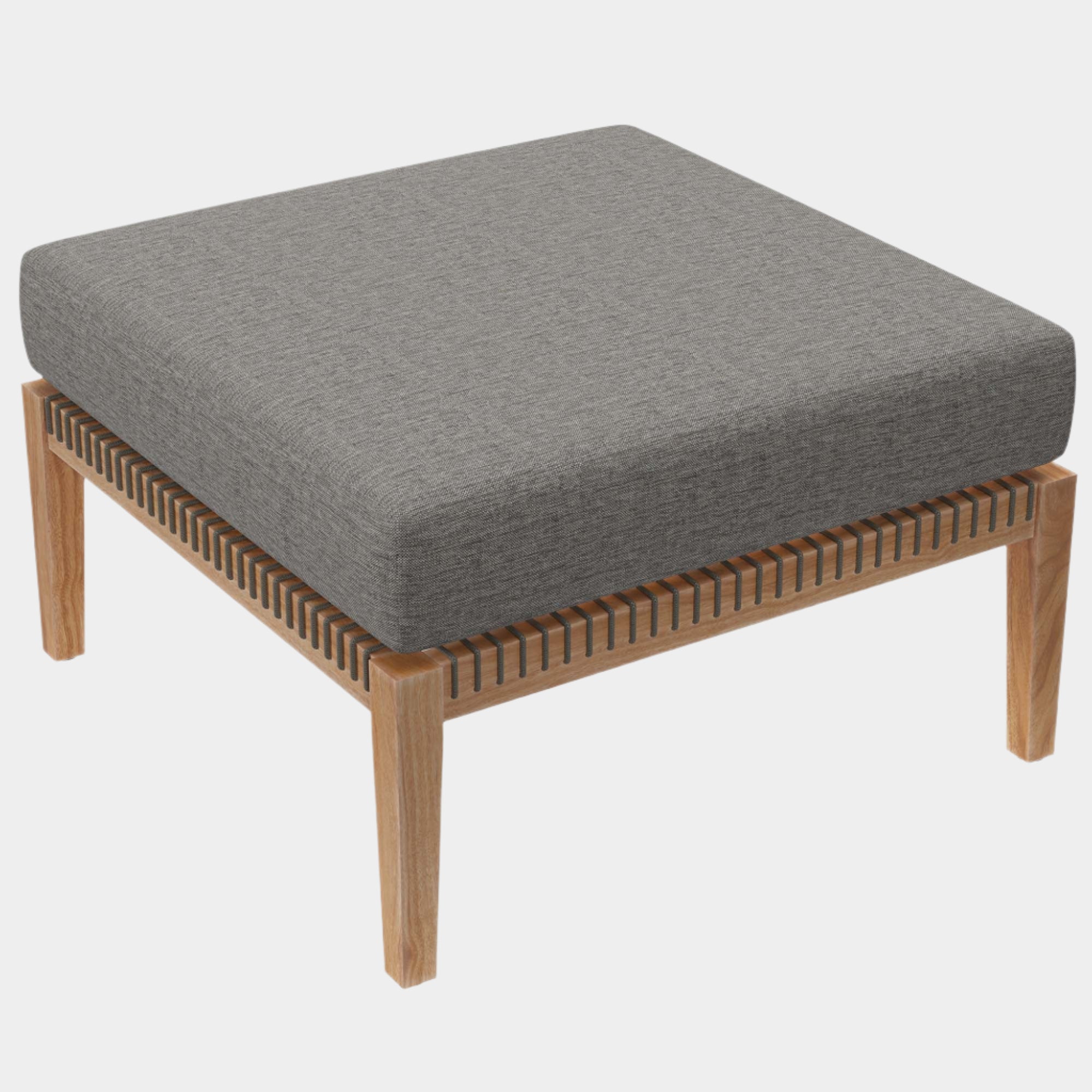 Clearwater Outdoor Patio Teak Wood Ottoman