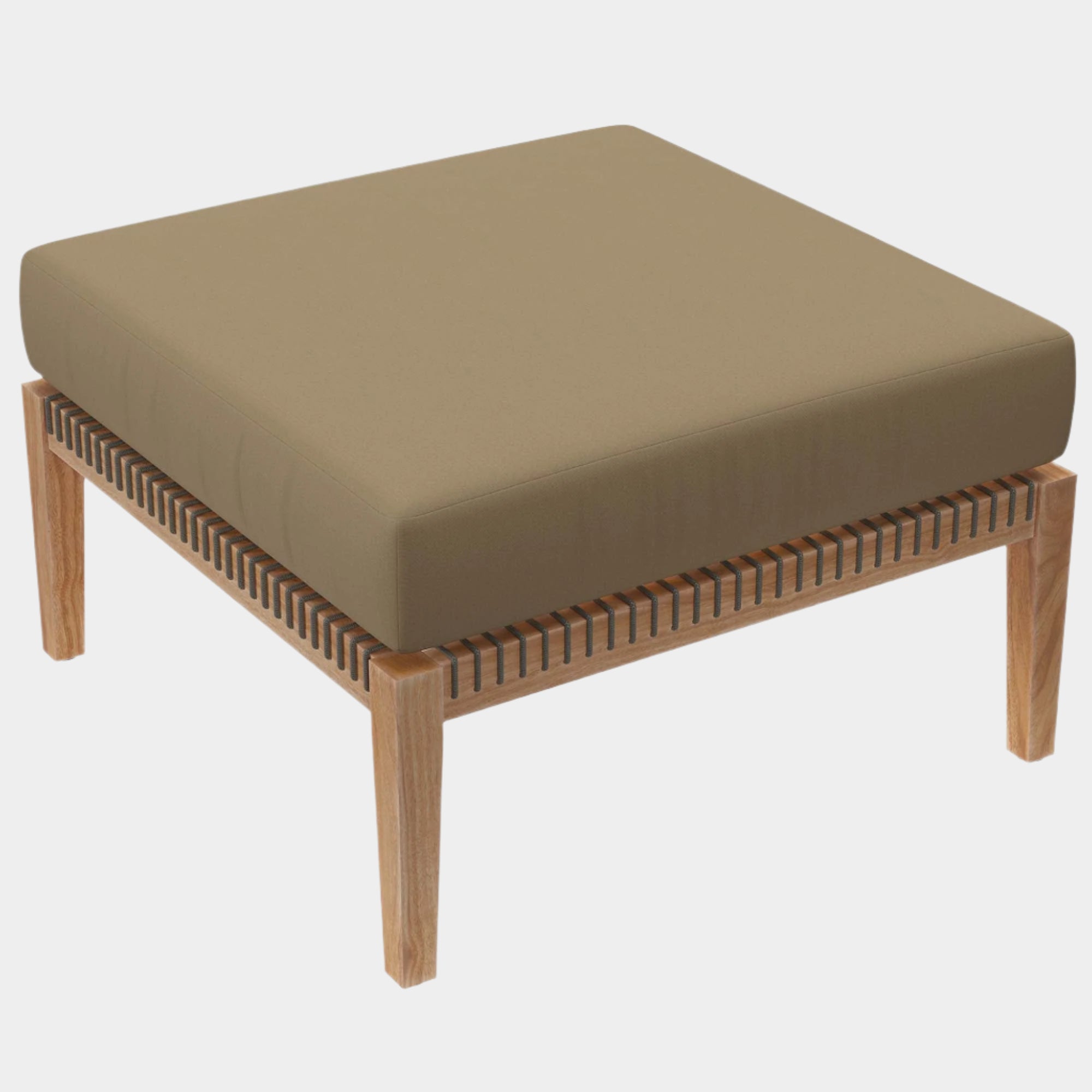 Clearwater Outdoor Patio Teak Wood Ottoman