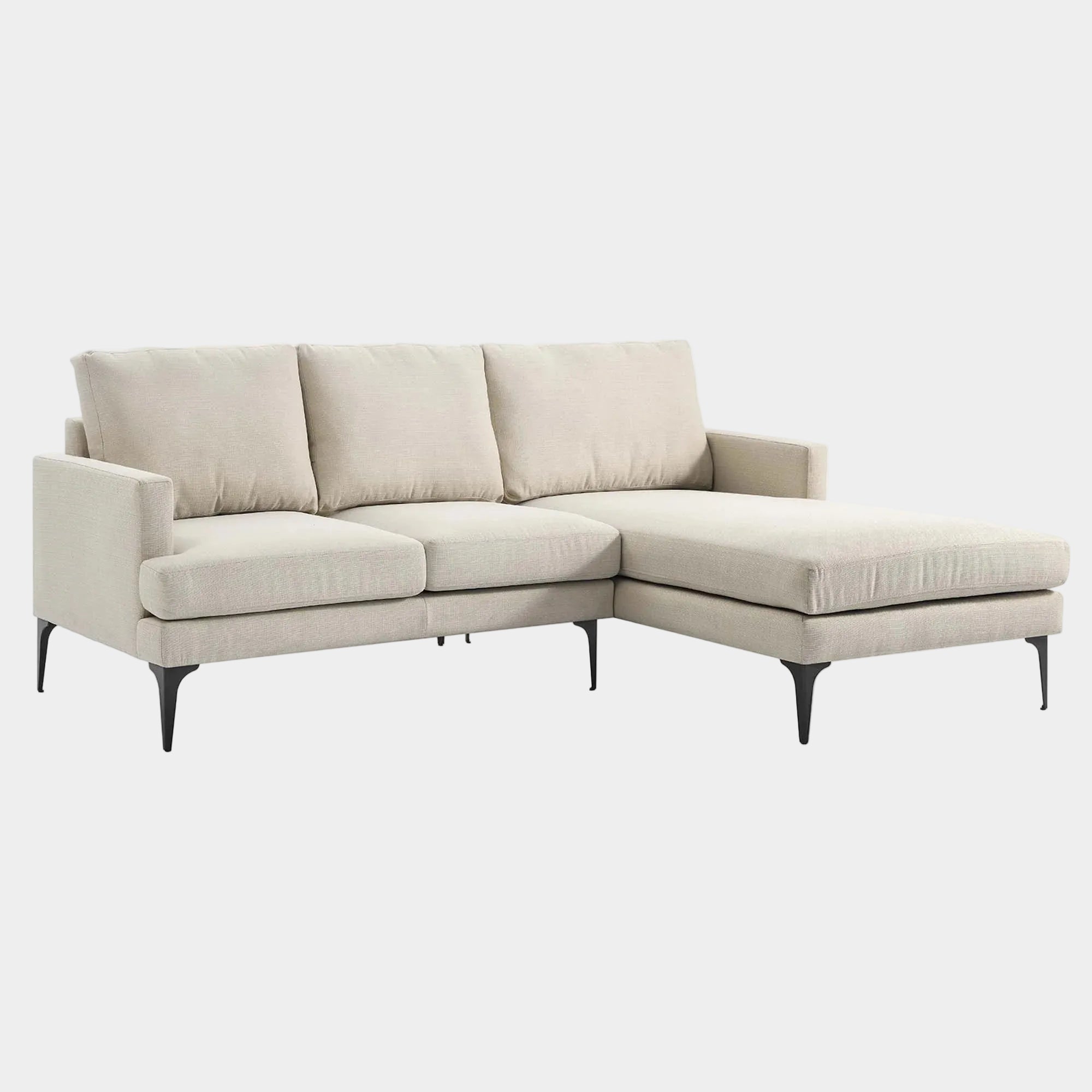 Evermore Right-Facing Upholstered Fabric Sectional Sofa