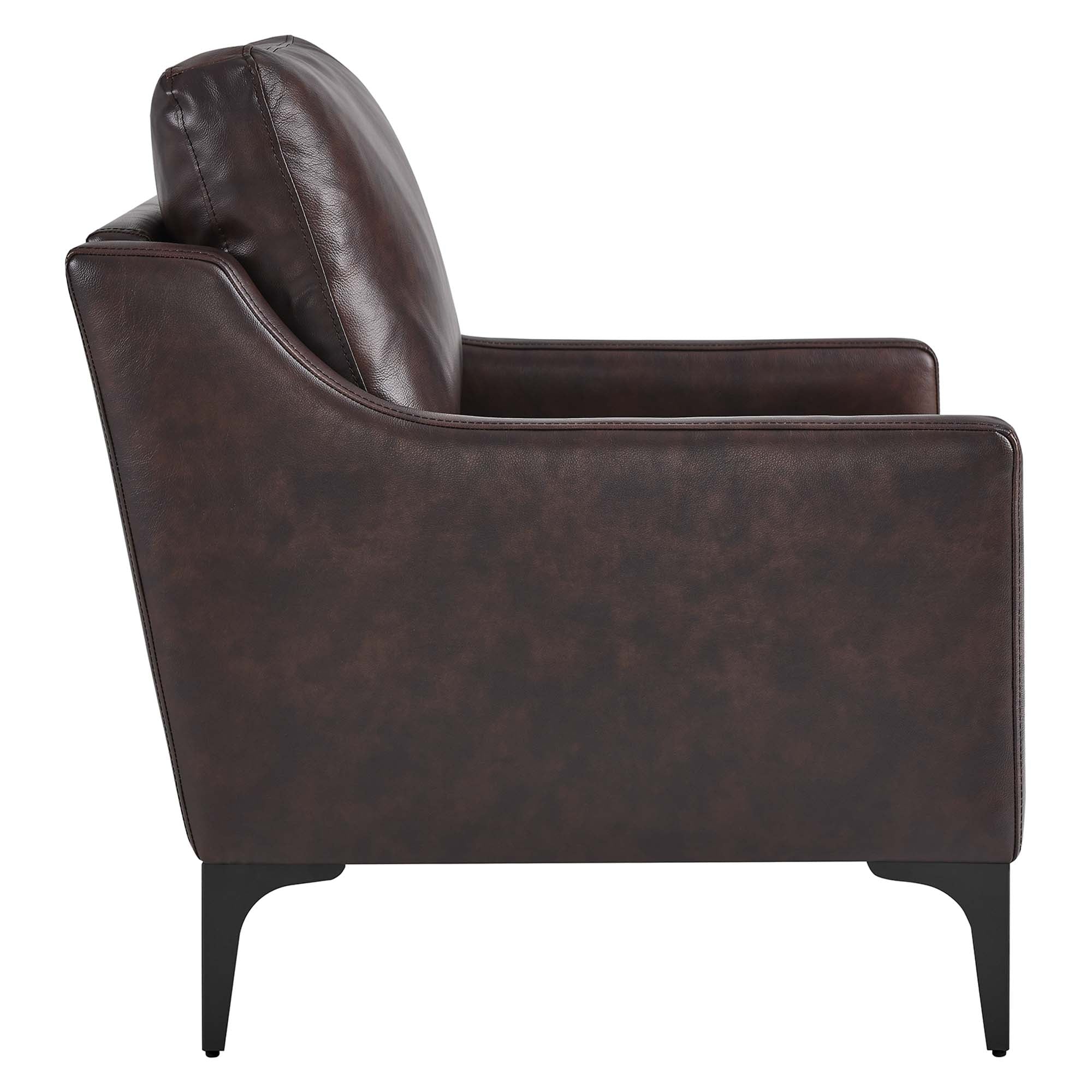 Fauteuil en cuir Corland