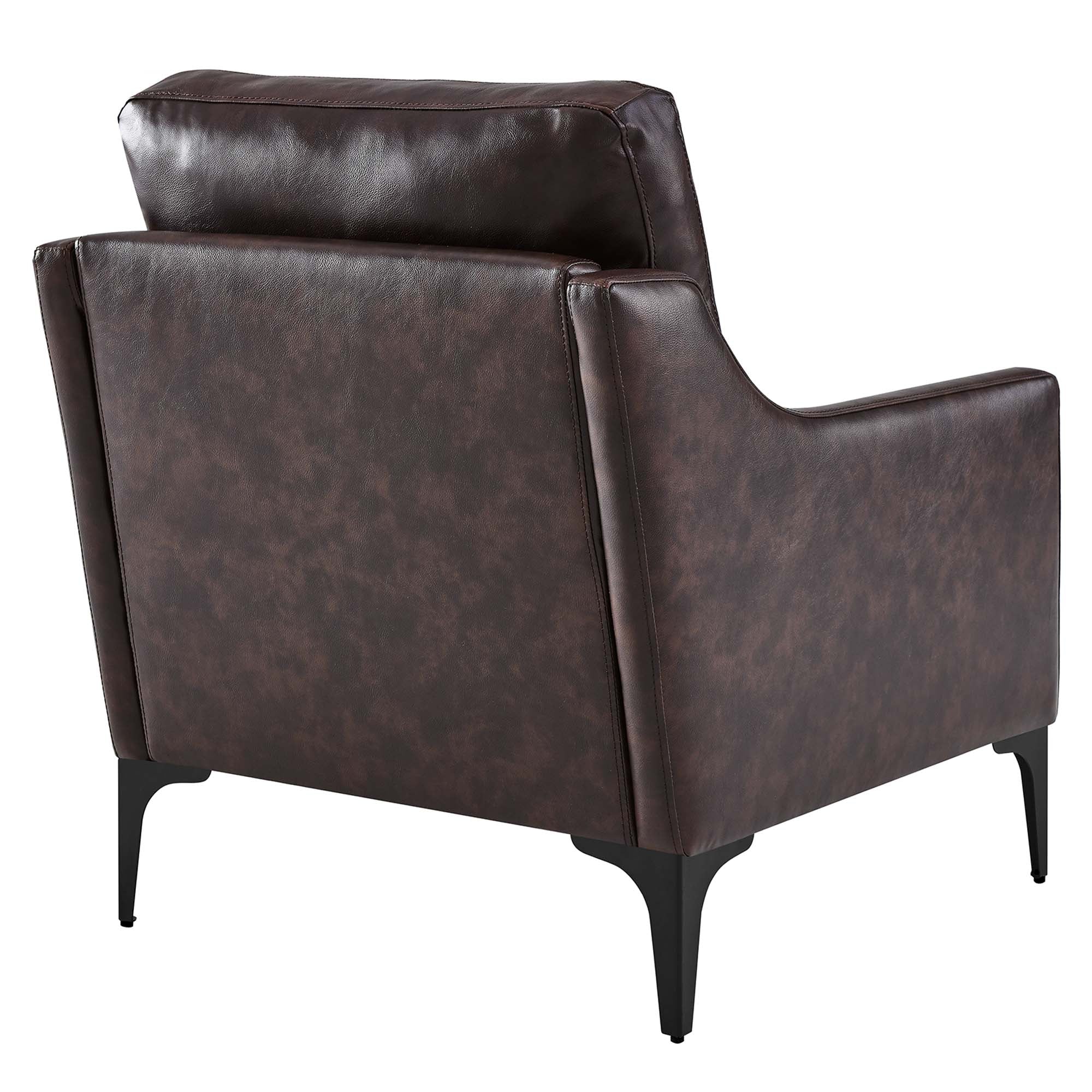 Fauteuil en cuir Corland