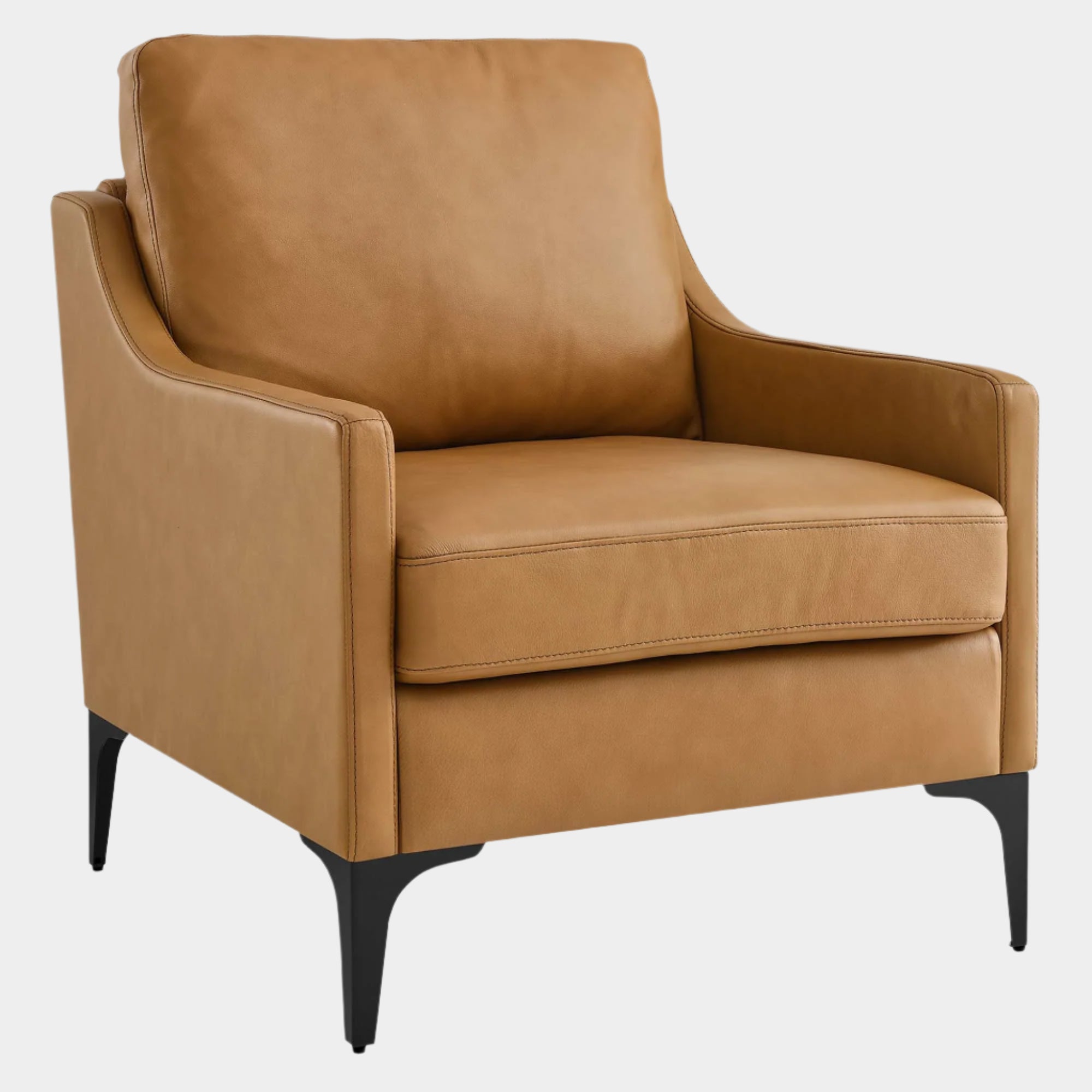 Fauteuil en cuir Corland