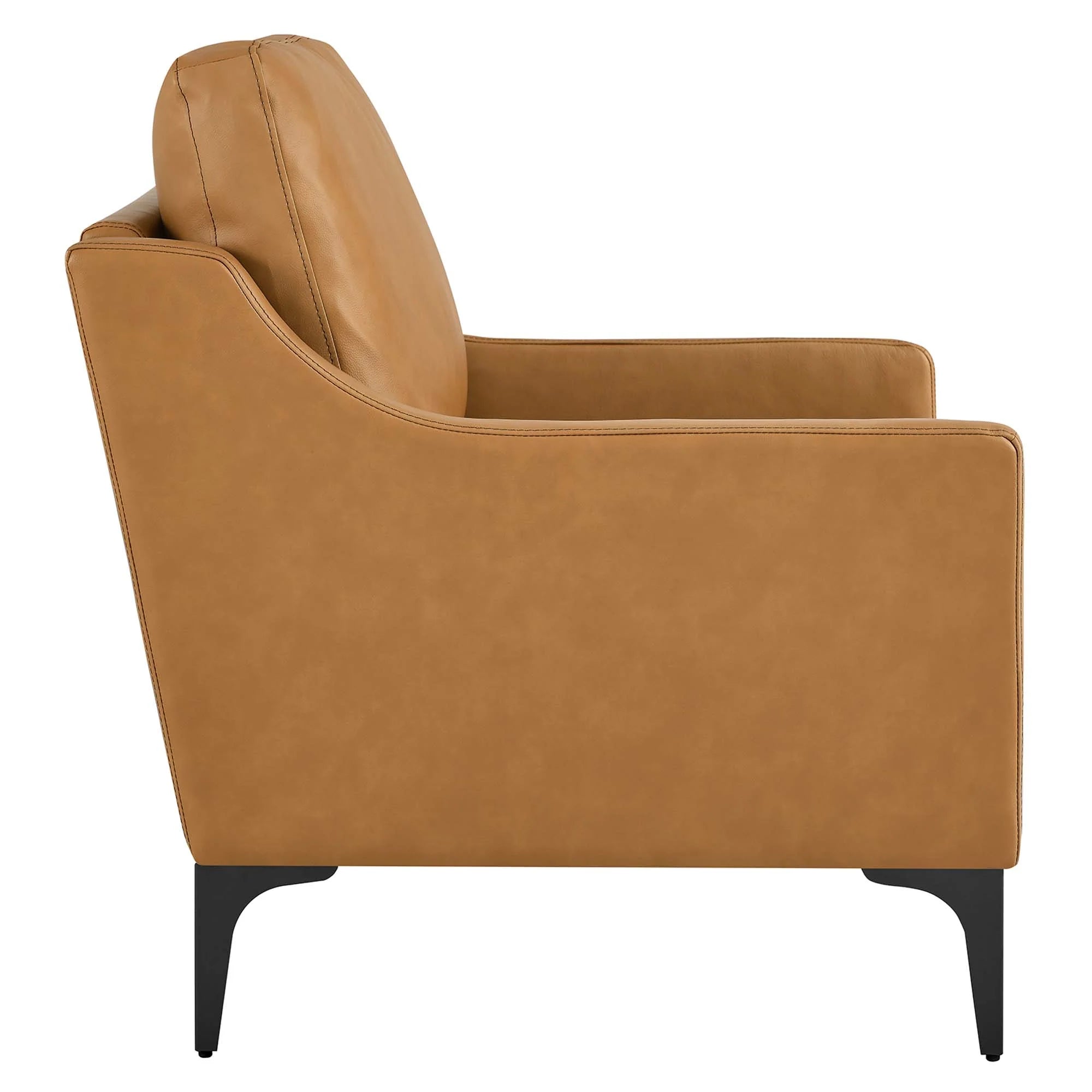 Fauteuil en cuir Corland