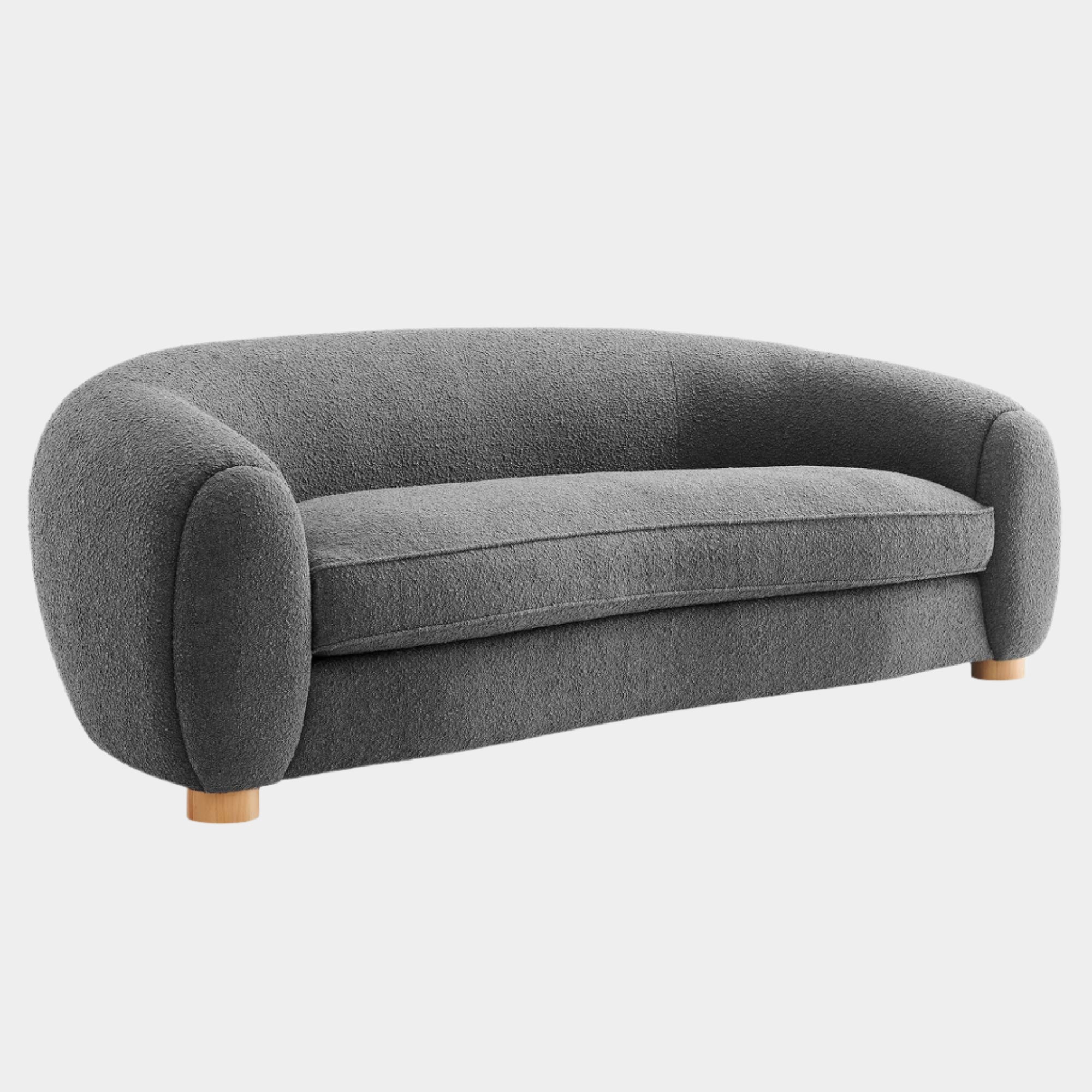Abundant Boucle Upholstered Fabric Sofa