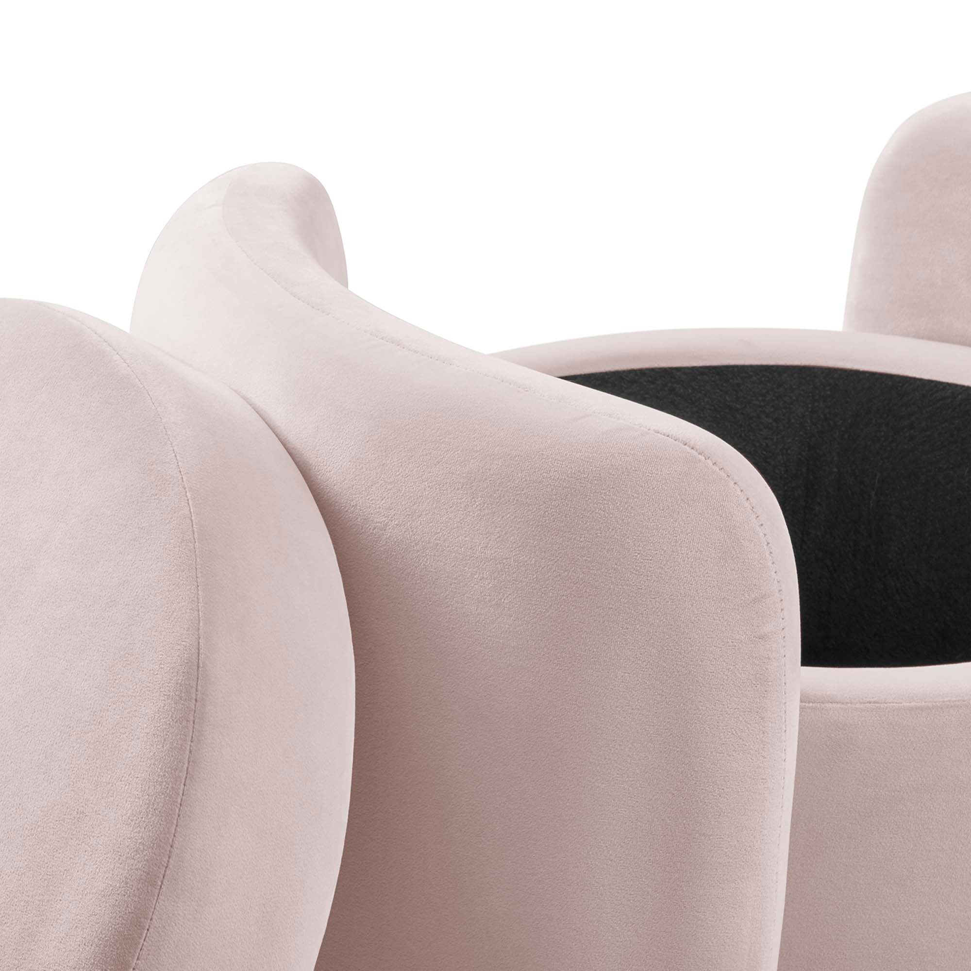 Chaise sans accoudoirs rembourrée en duvet Commix