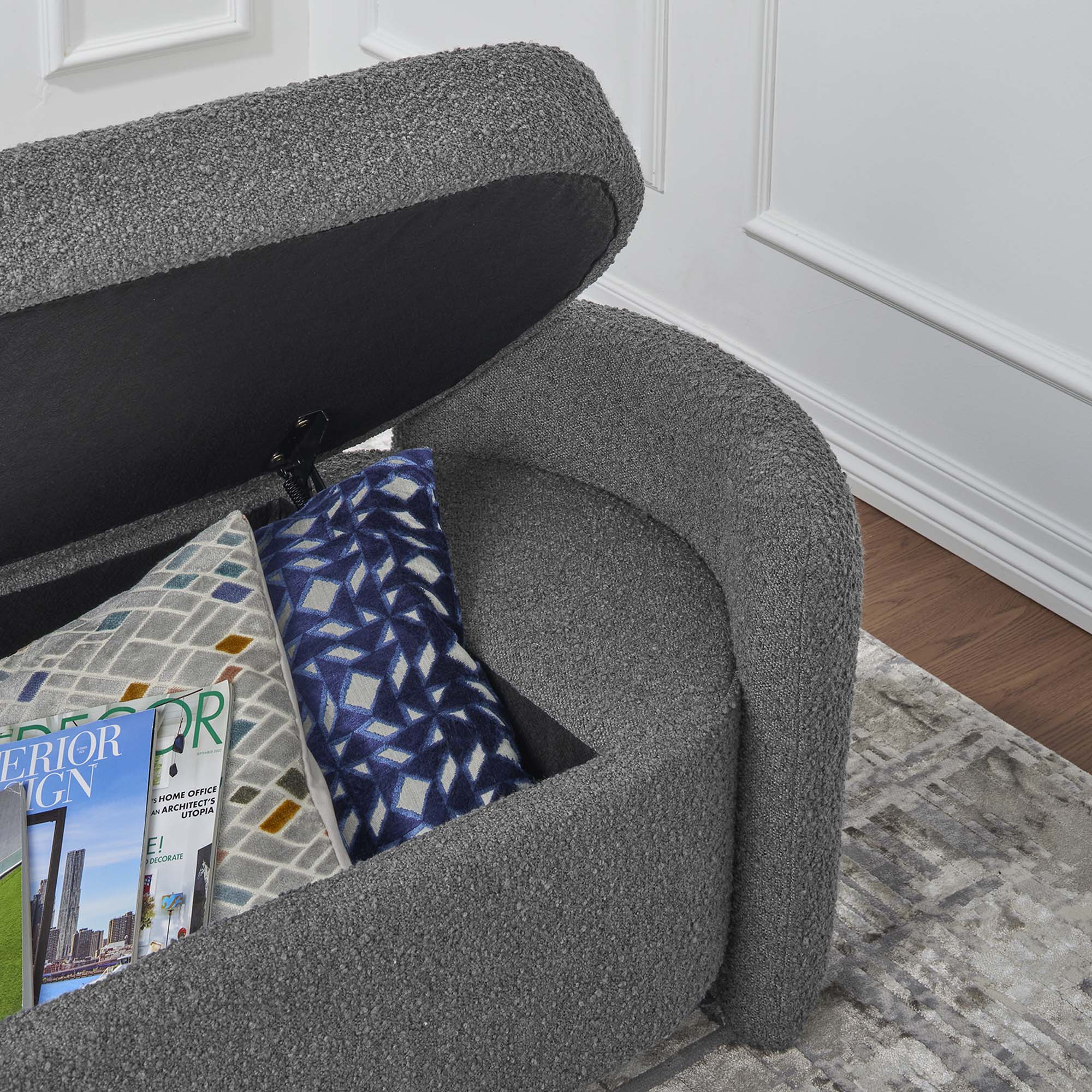 Chaise sans accoudoirs rembourrée en duvet Commix