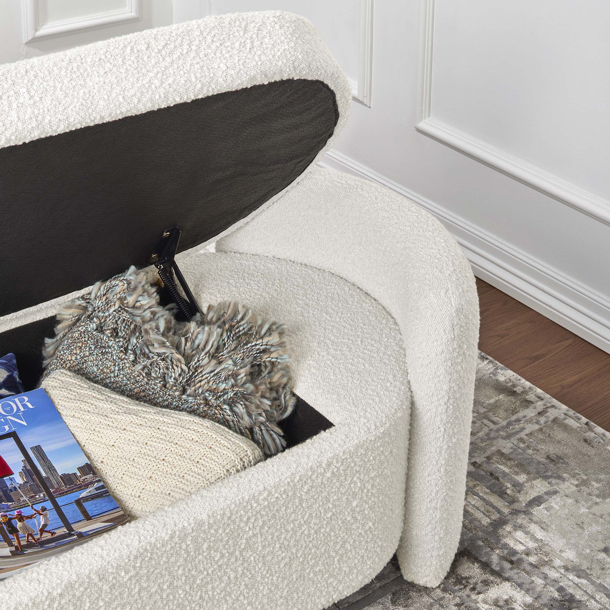 Chaise sans accoudoirs rembourrée en duvet Commix