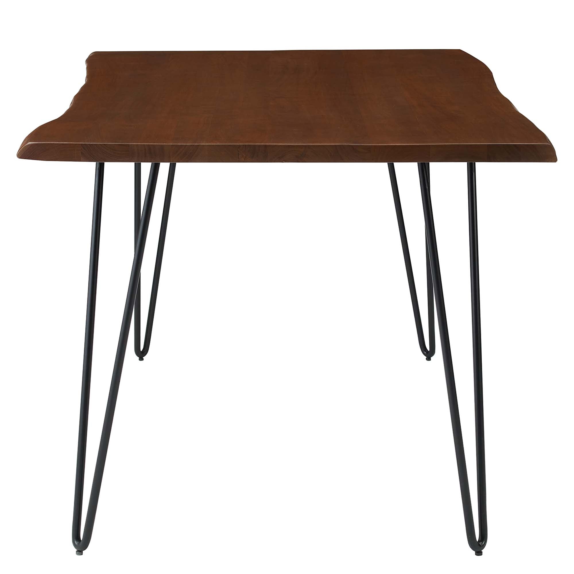 Table à manger en bois d'acacia à bords vivants Ardor de 74 po