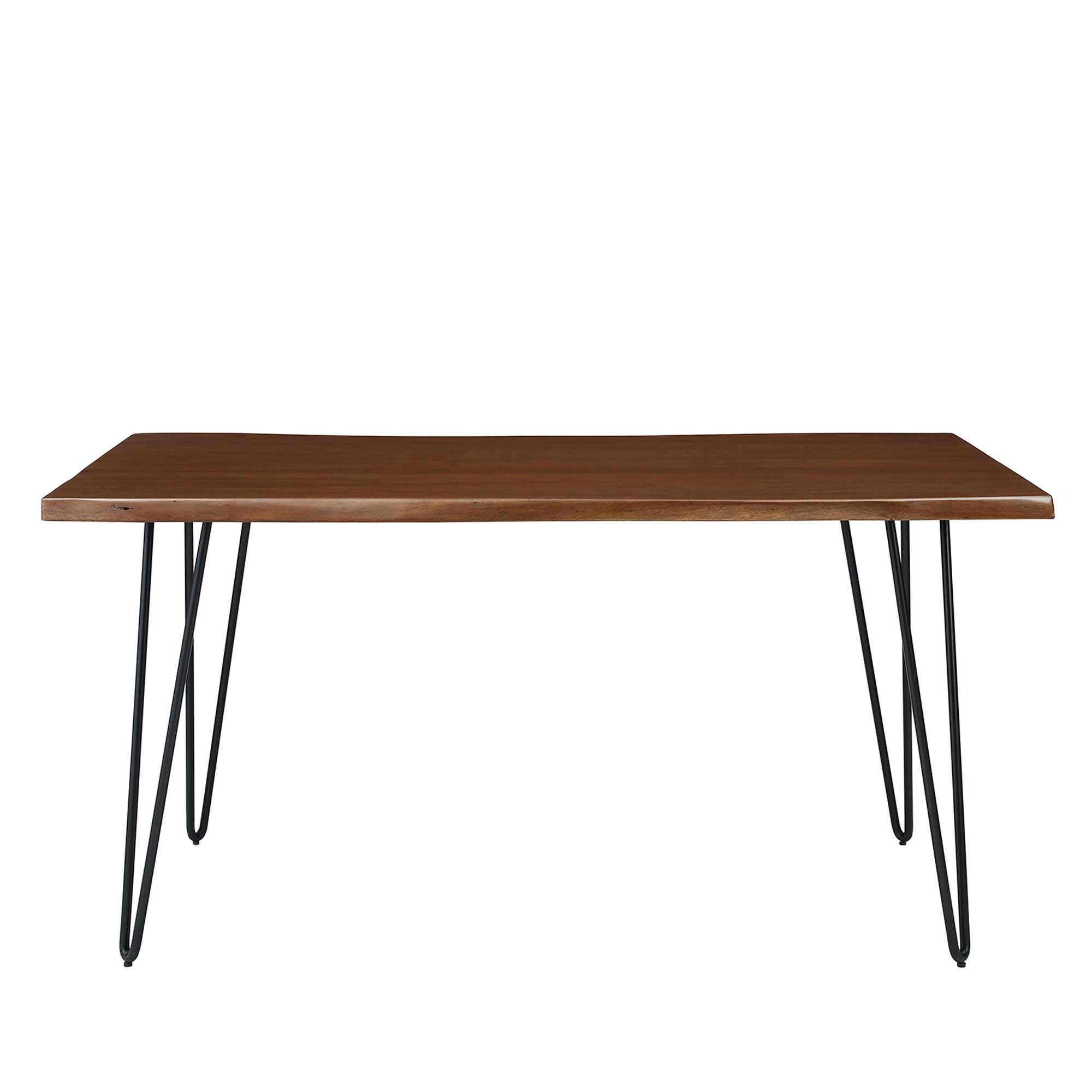 Table à manger en bois d'acacia à bords vivants Ardor de 74 po