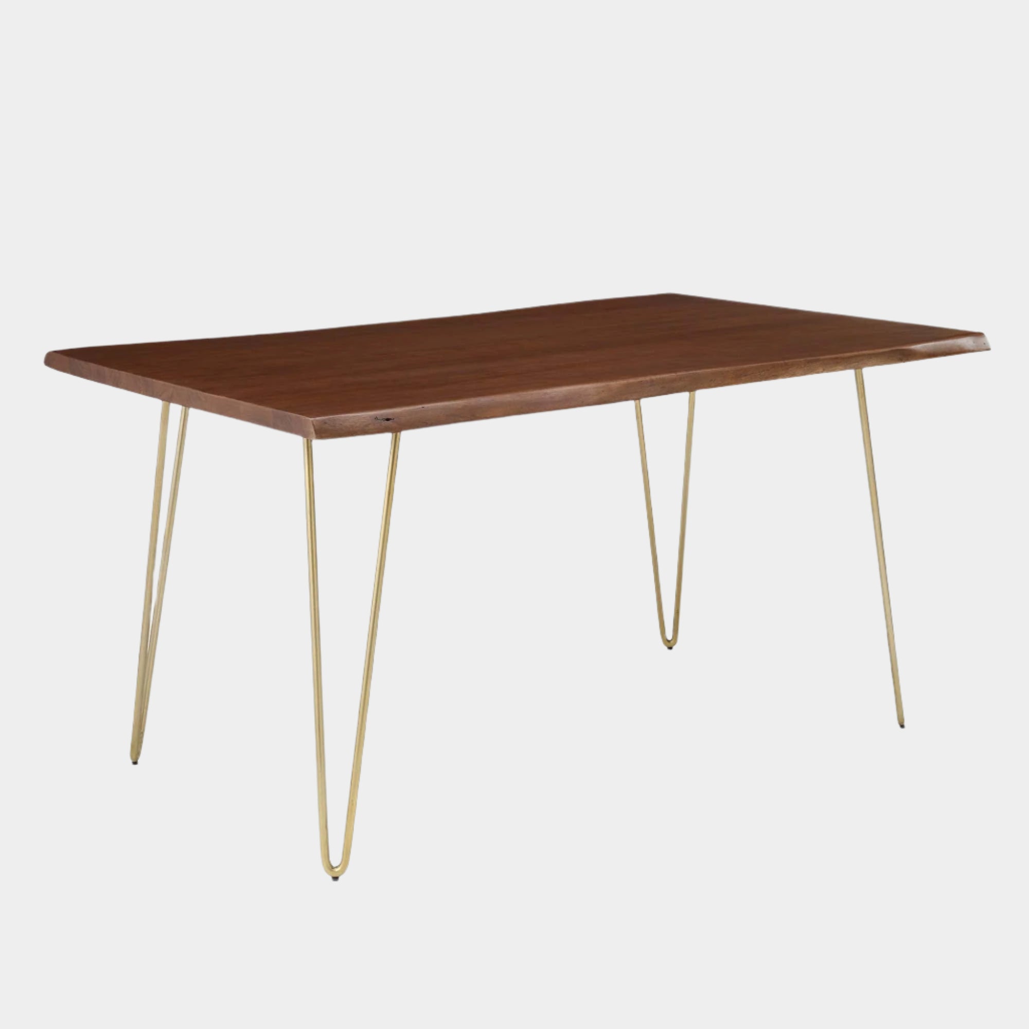 Table à manger en bois d'acacia à bords vivants Ardor de 74 po