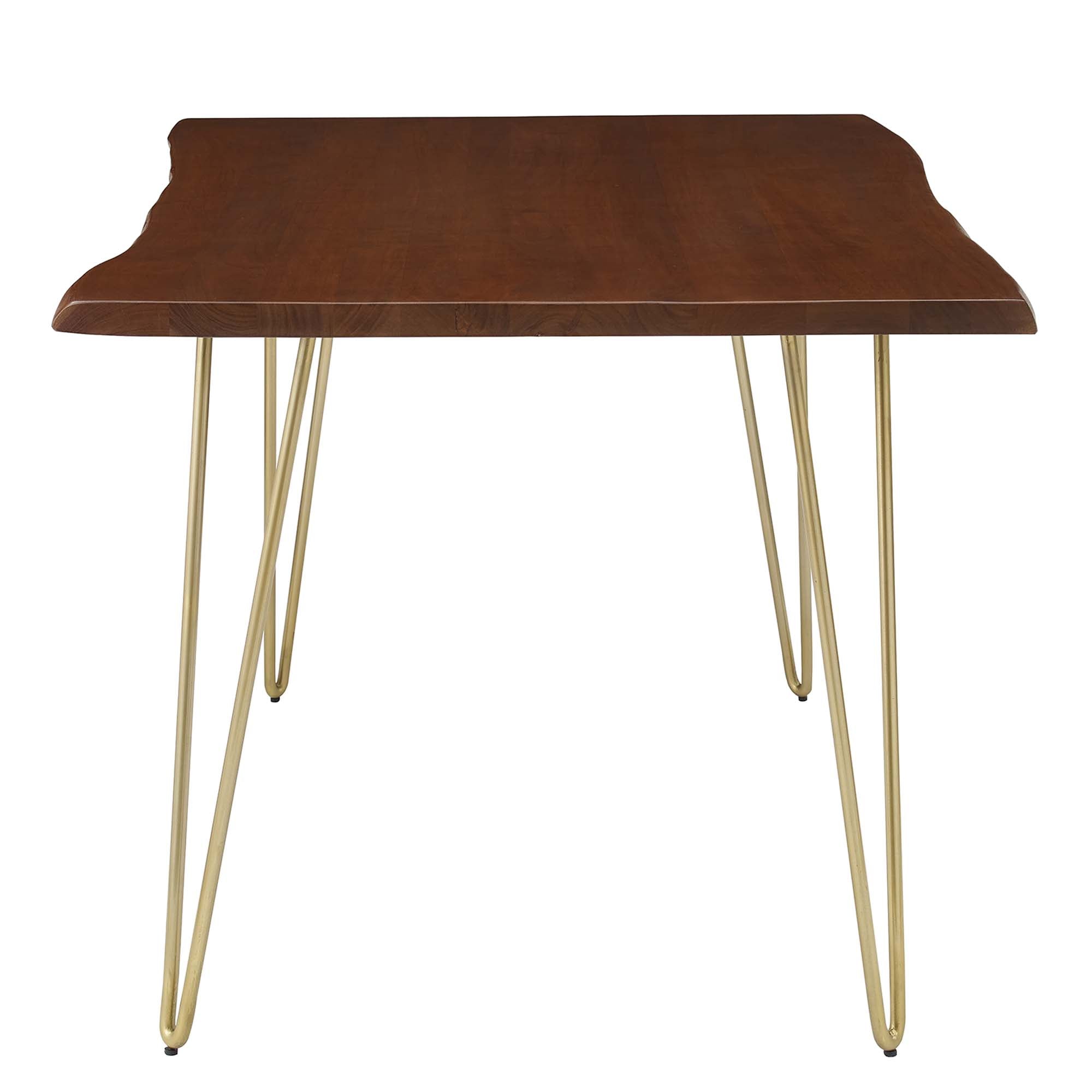 Table à manger en bois d'acacia à bords vivants Ardor de 74 po