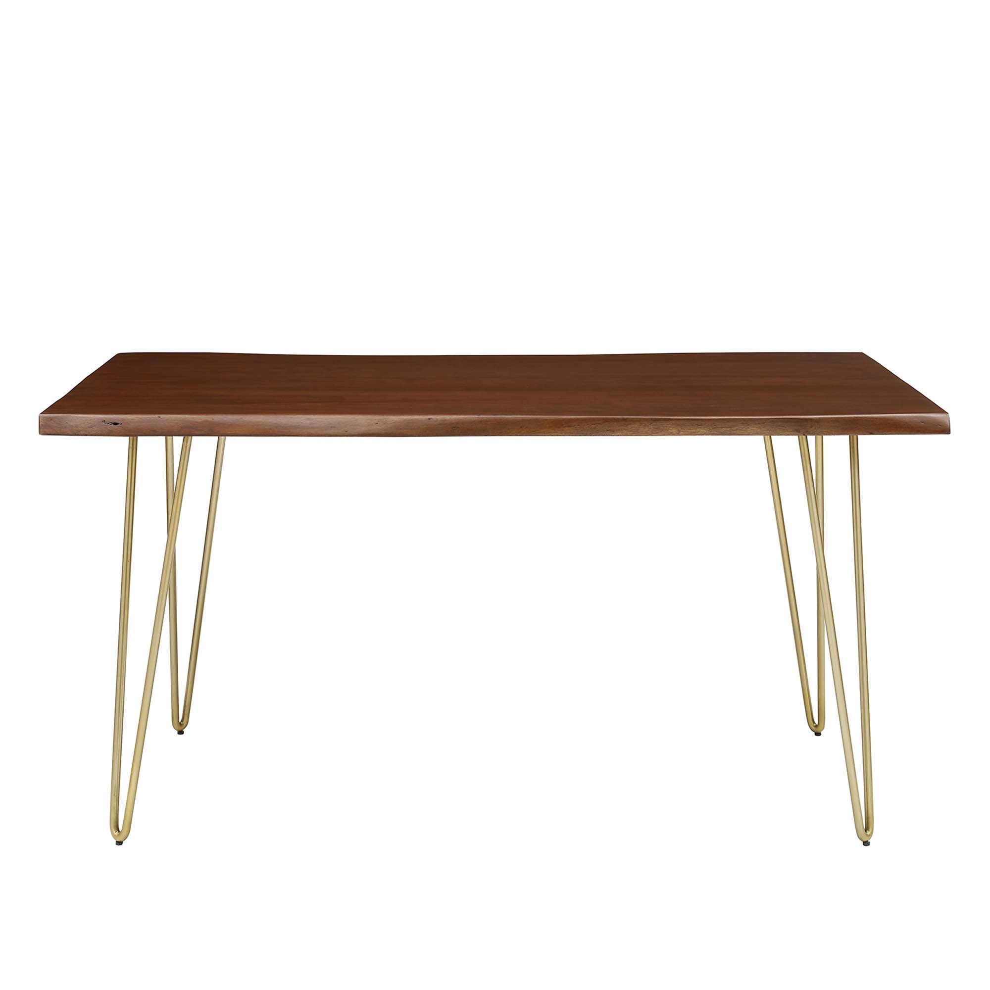 Table à manger en bois d'acacia à bords vivants Ardor de 74 po