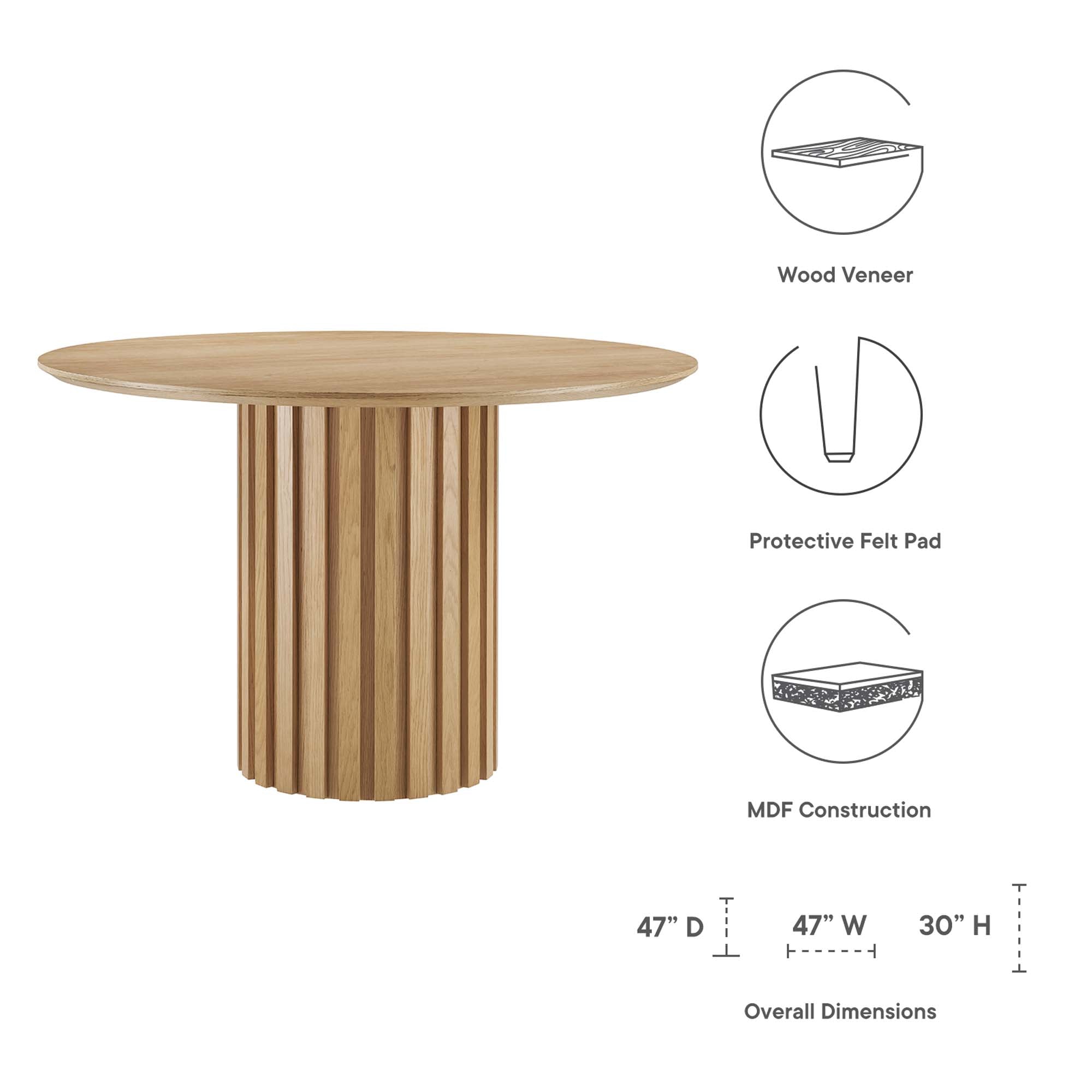 Table à manger ronde Senja 47"