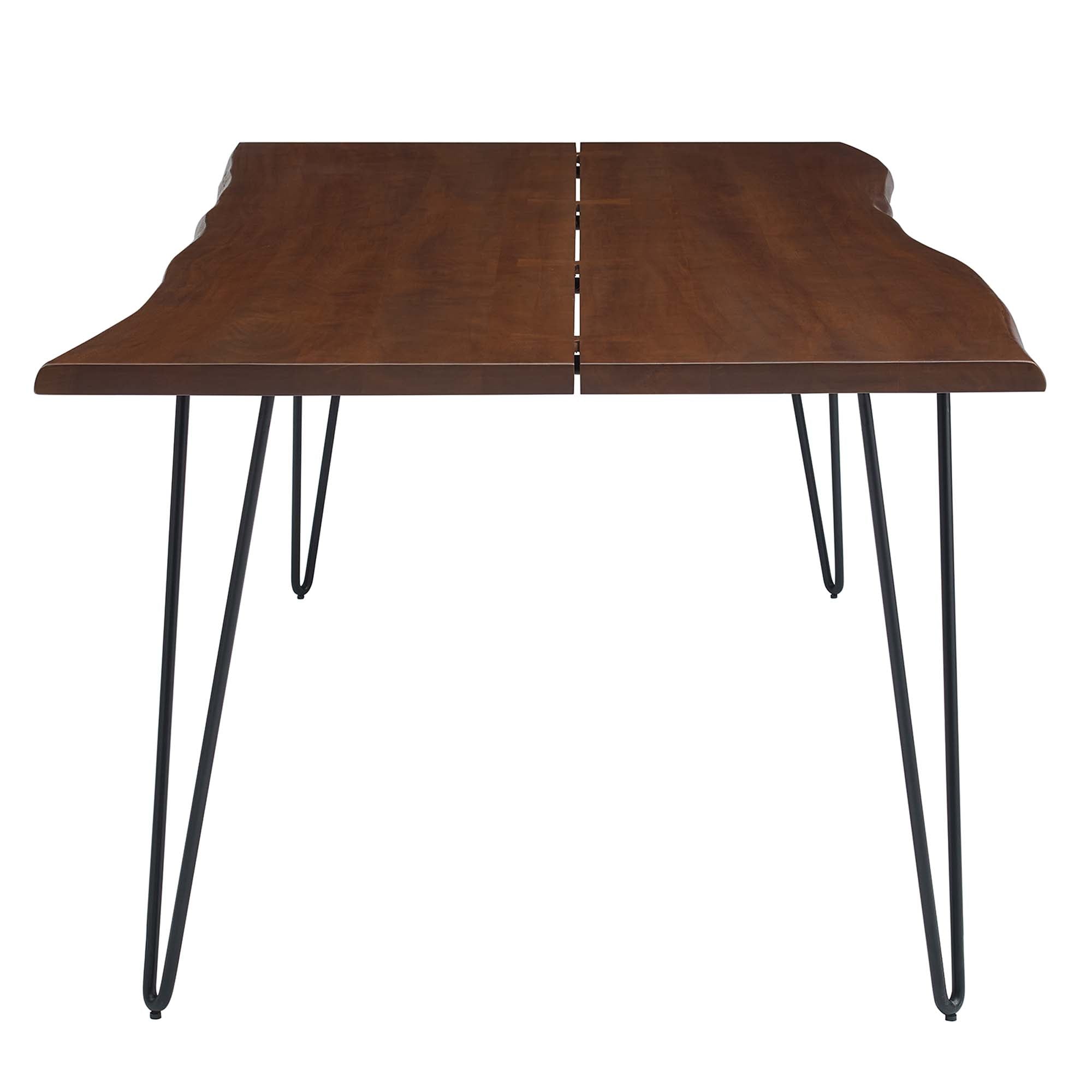 Table à manger en bois d'acacia à bords vivants Ardor de 96 po