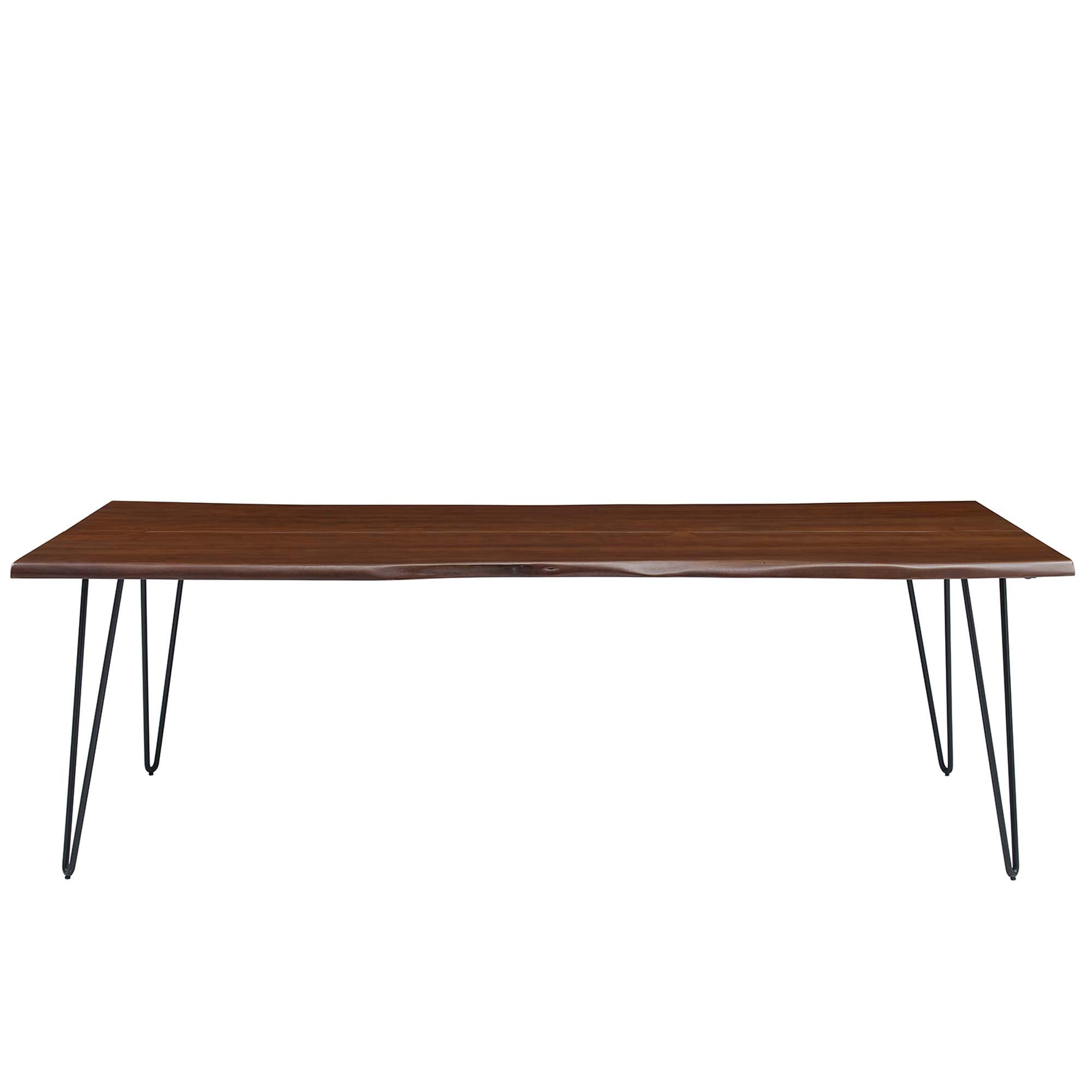 Table à manger en bois d'acacia à bords vivants Ardor de 96 po