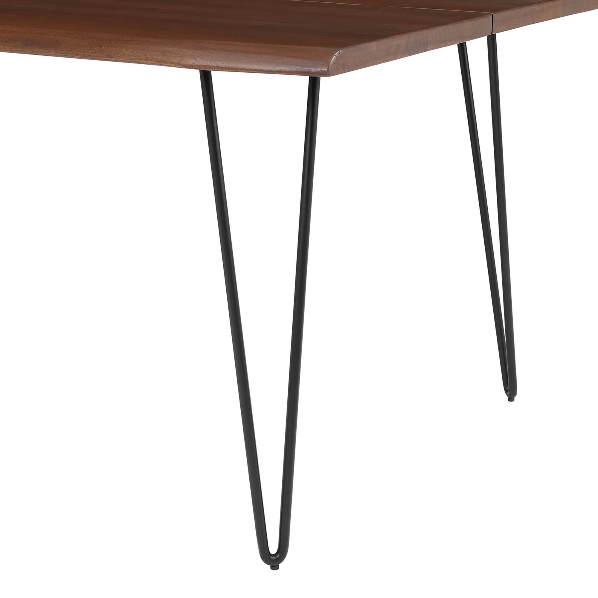 Table à manger en bois d'acacia à bords vivants Ardor de 96 po