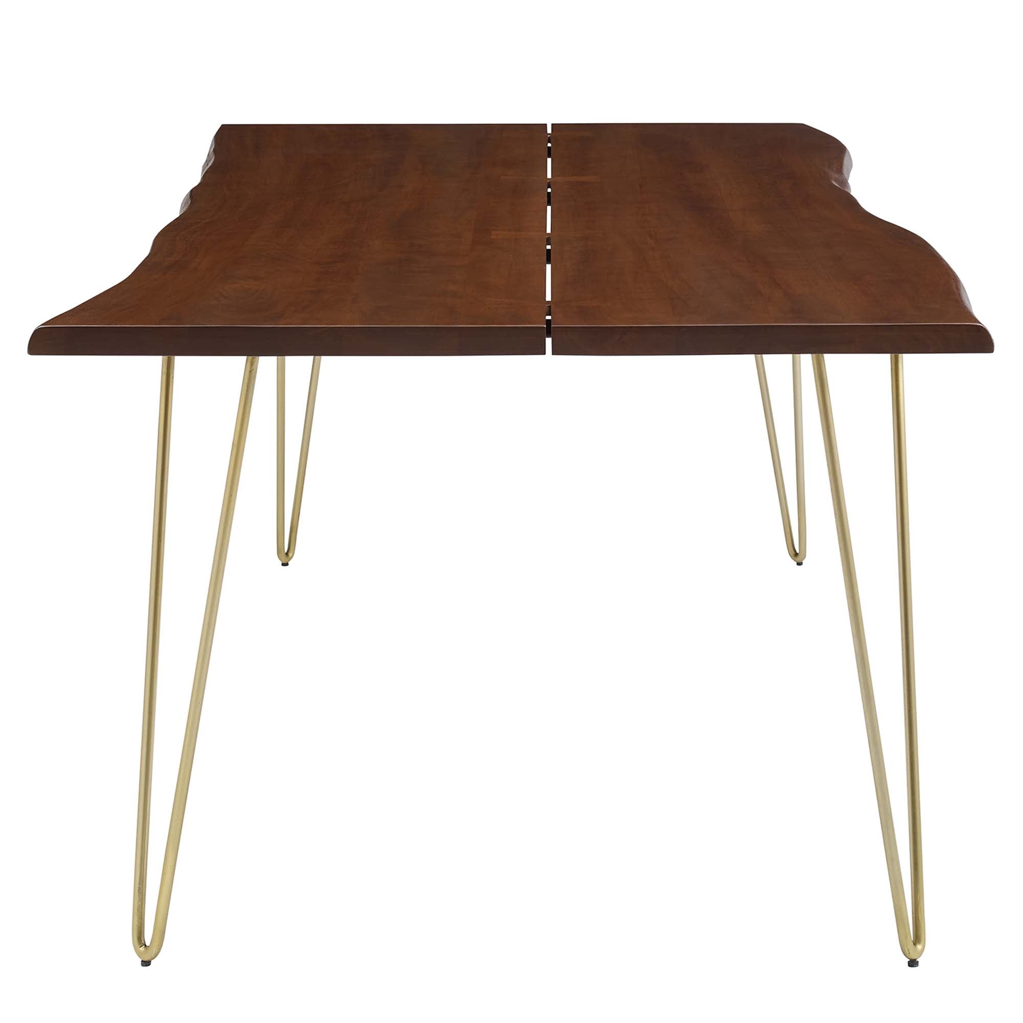 Table à manger en bois d'acacia à bords vivants Ardor de 96 po